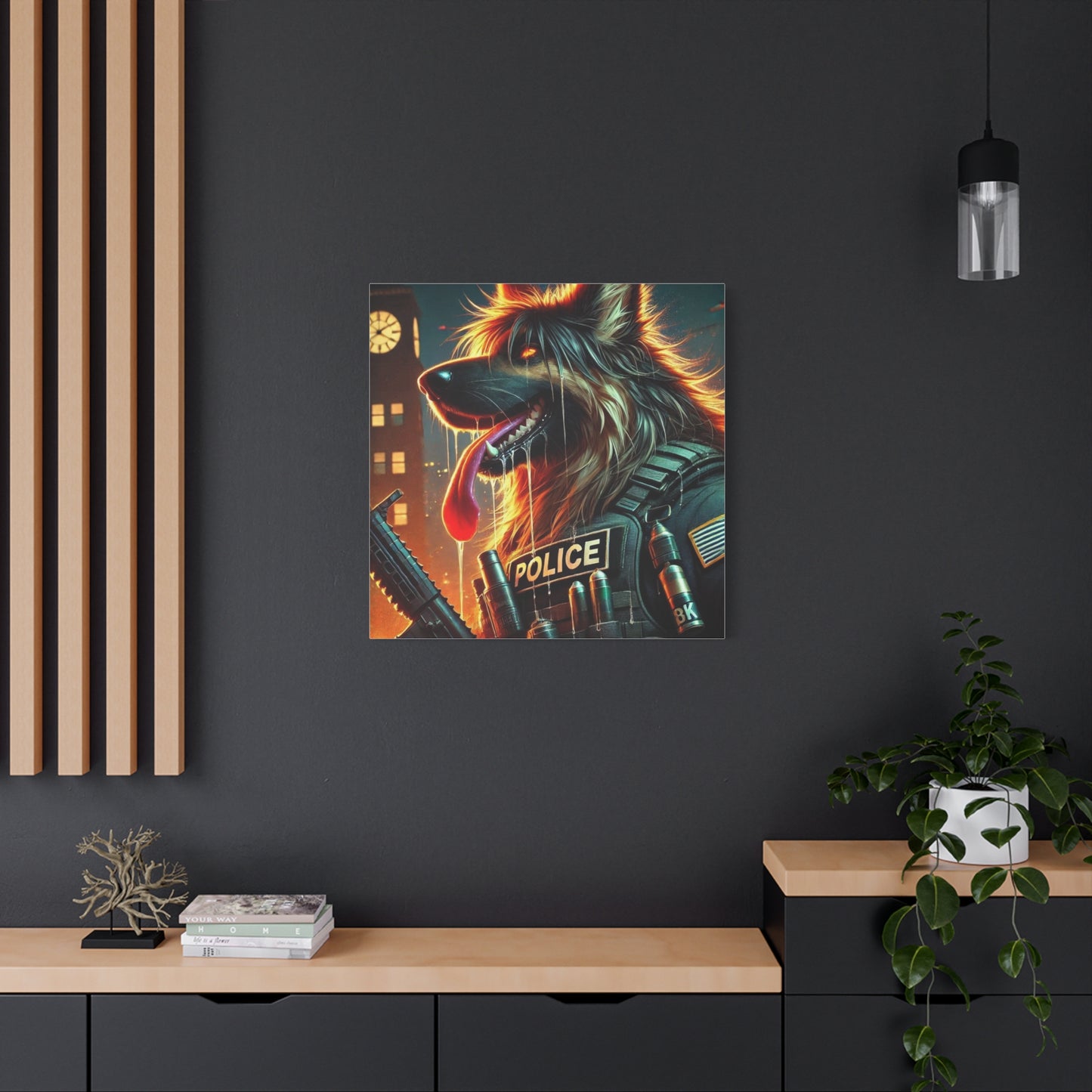 Canvas Print -Police Dog Wall Art