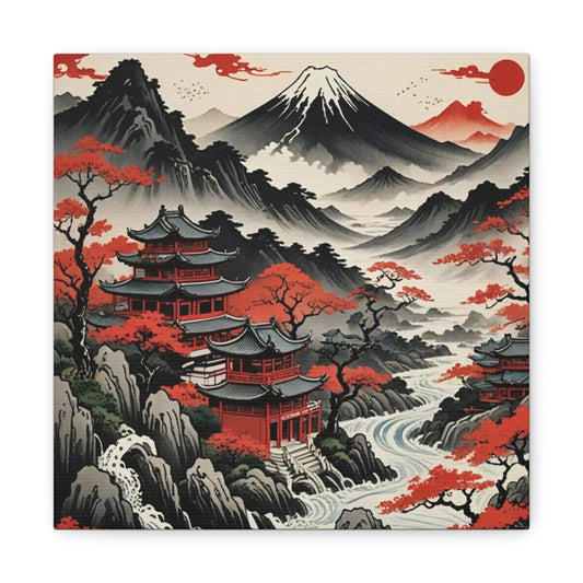 House on the River Asian Abstract Art