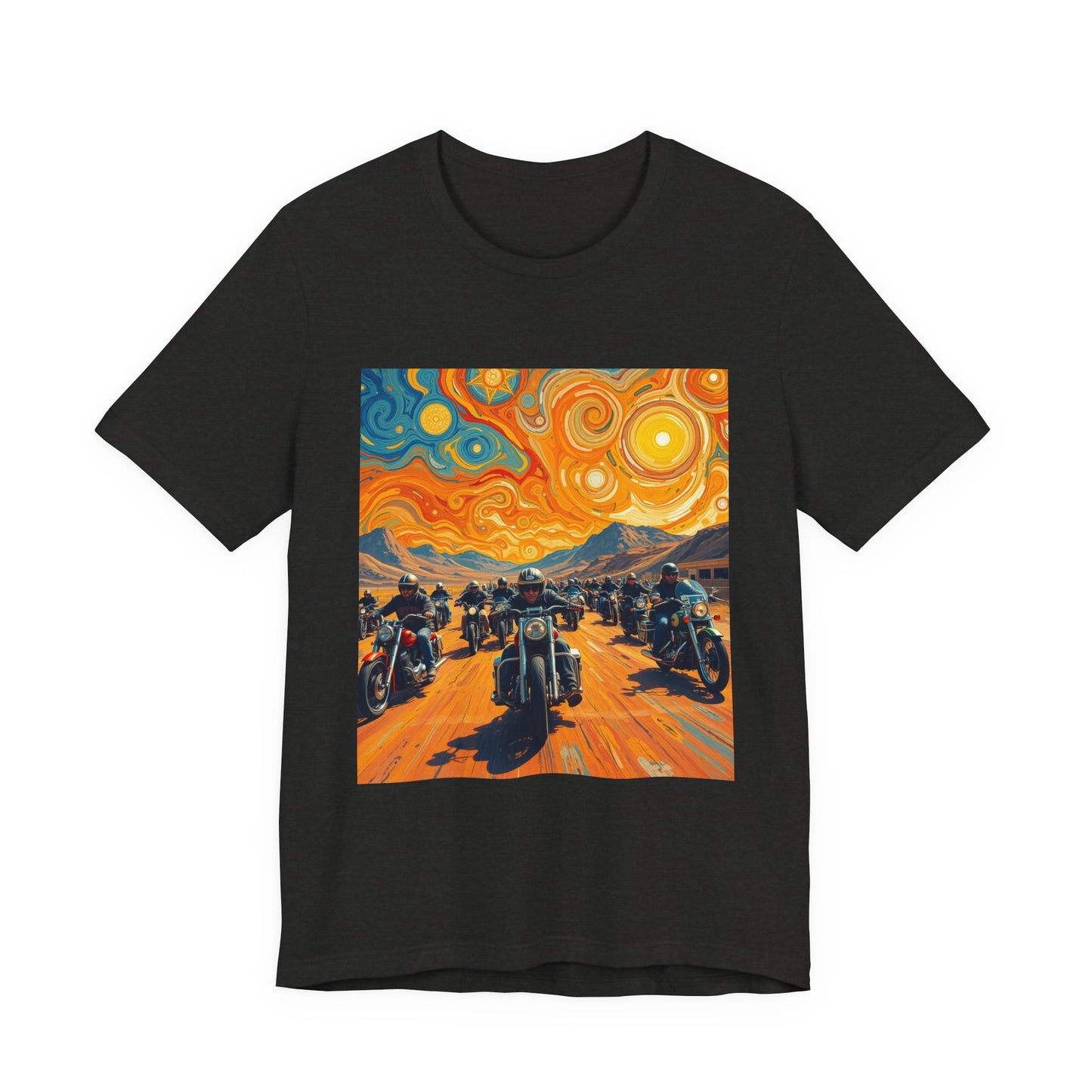Black Hills Bikers in Sturgis Abstract Tee