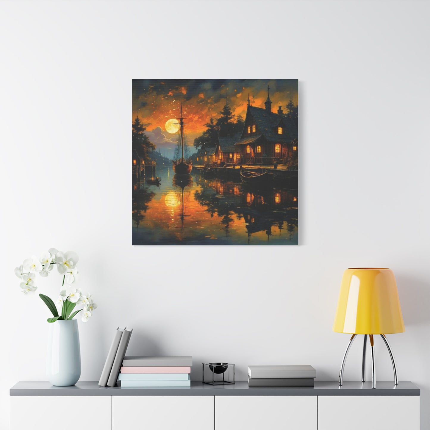 Wall Art - Harbor Glow Matte Canvas