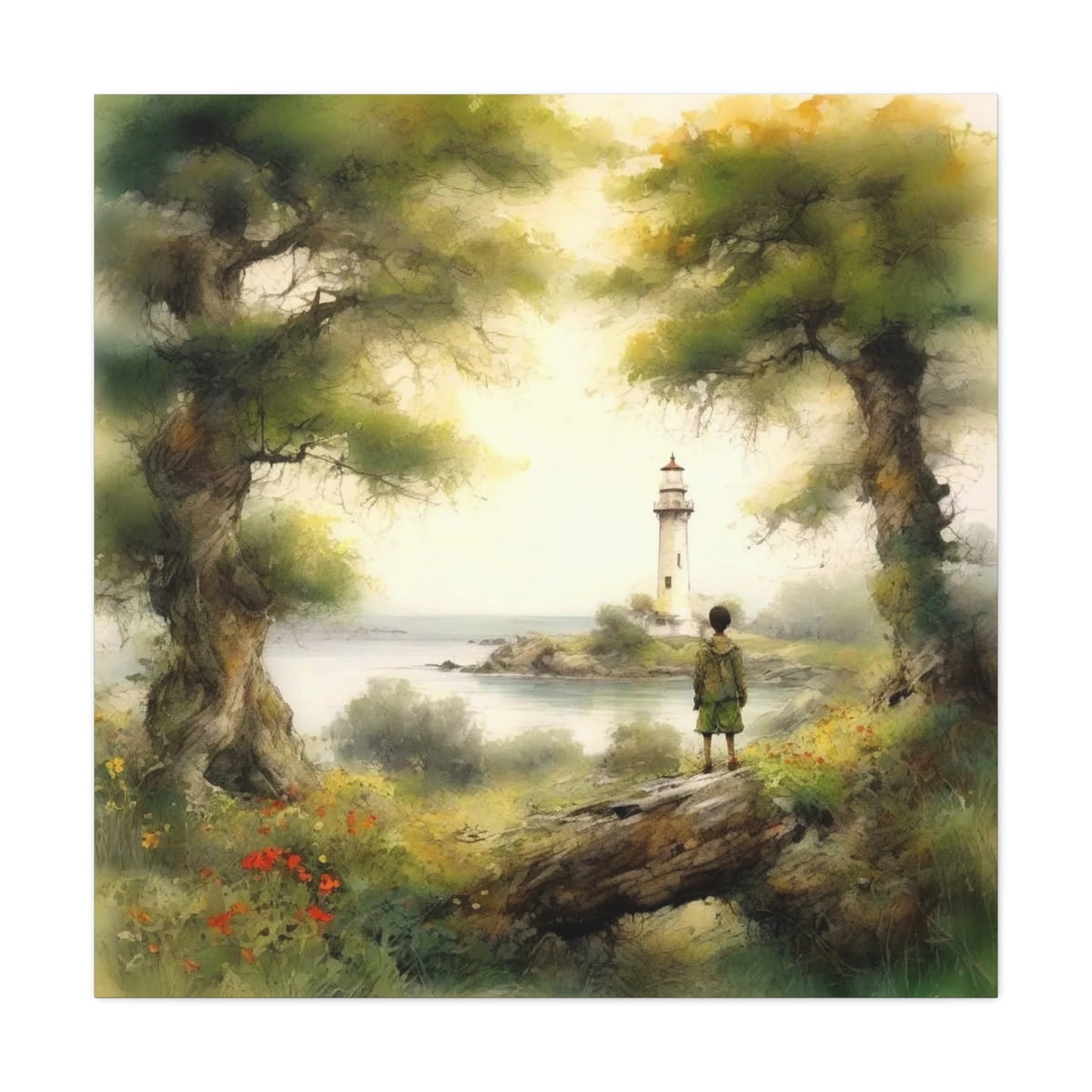 Boy and the Lighthouse Art