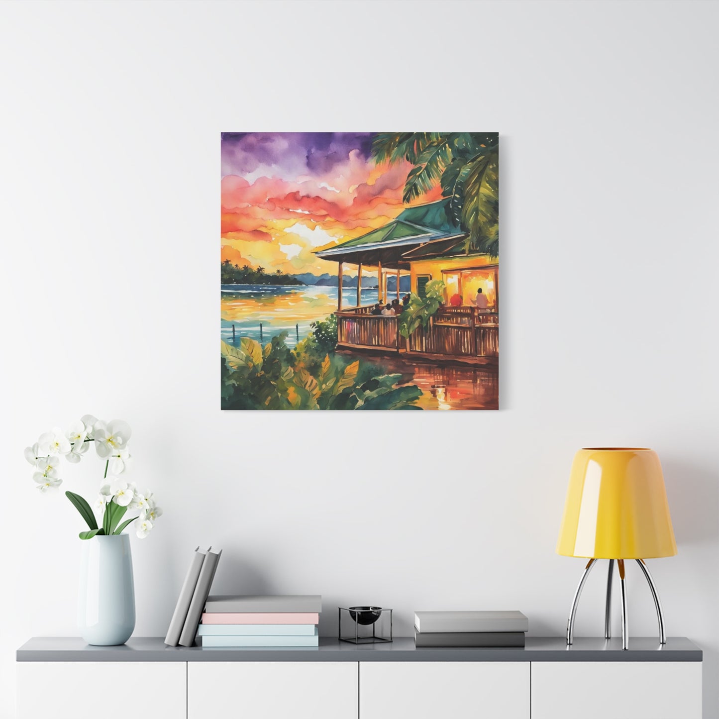 Beach Side Restaurant Abstract Art