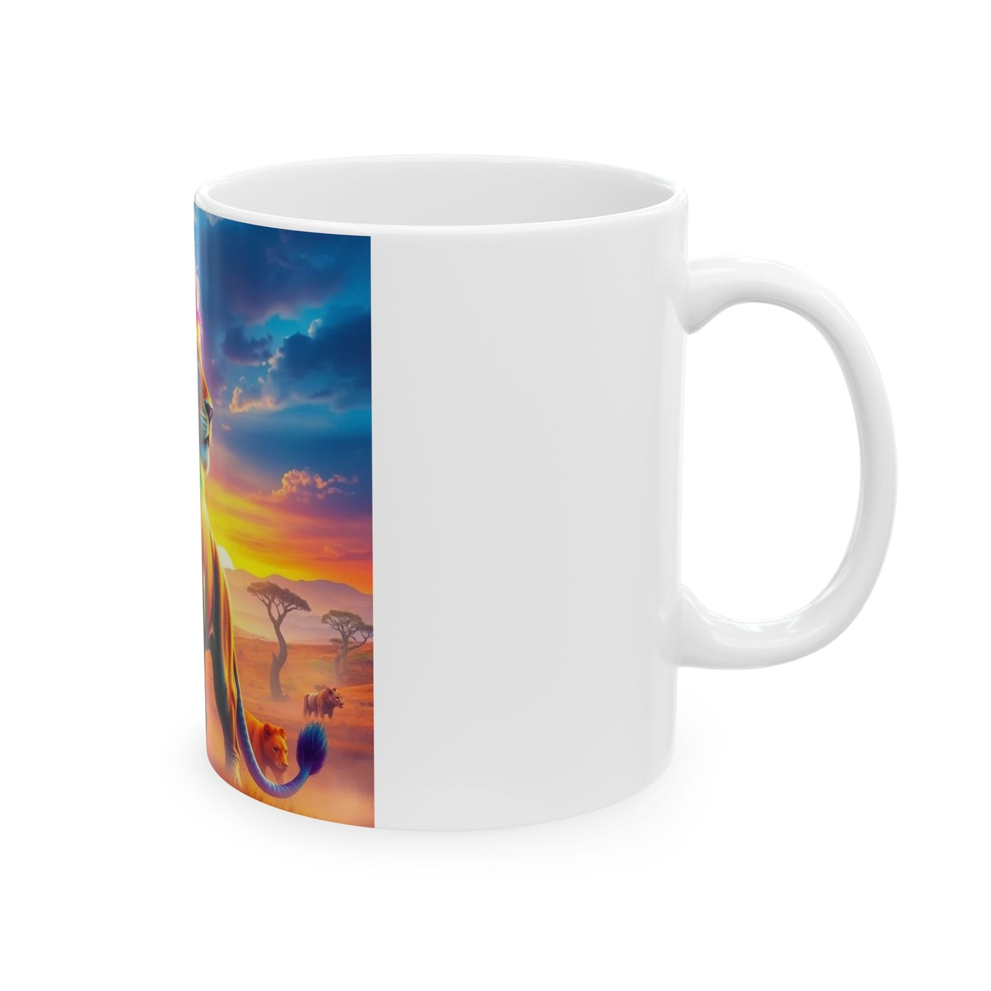 Colorful Lion Ceramic Mug (11oz, 15oz)