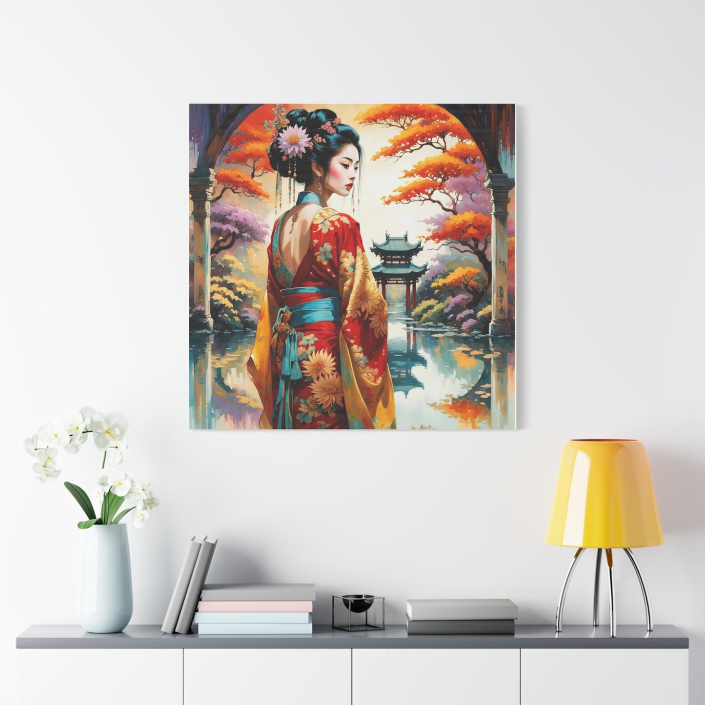 Geisha Asian Abstract Art