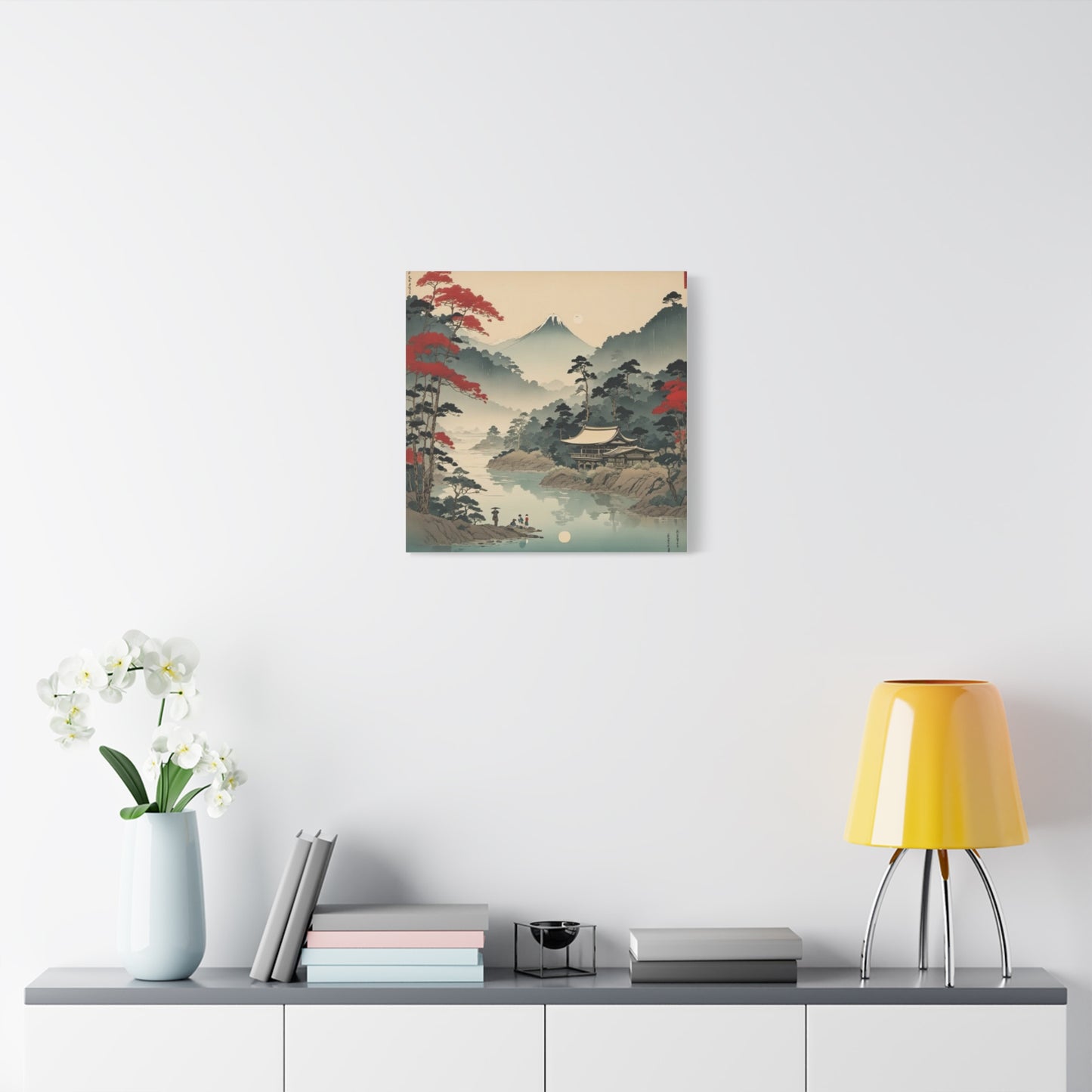 Home by the Lake Asian Abstract Art