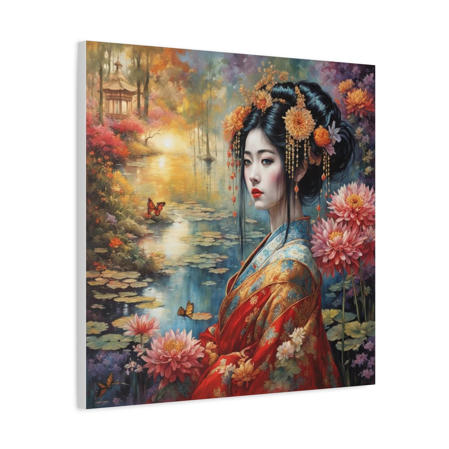 Beautiful Woman Asian Abstract Art