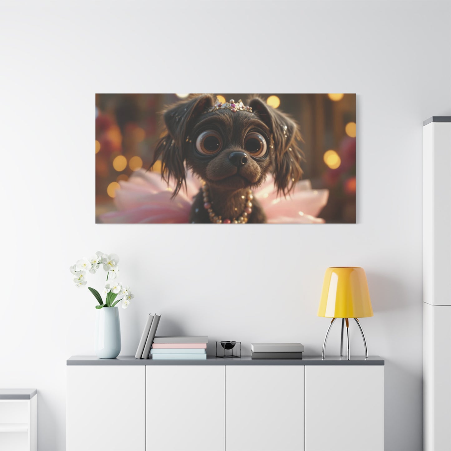 Dog in Pink Tutu Art