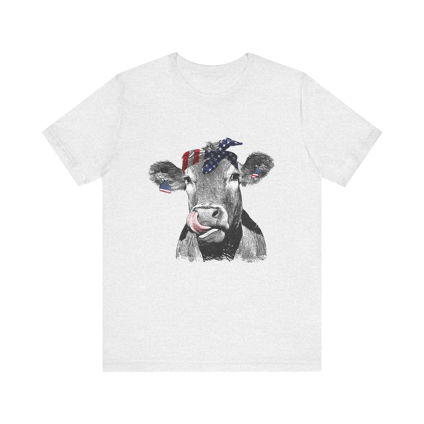 Cow with Flag Bandanna T-Shirt