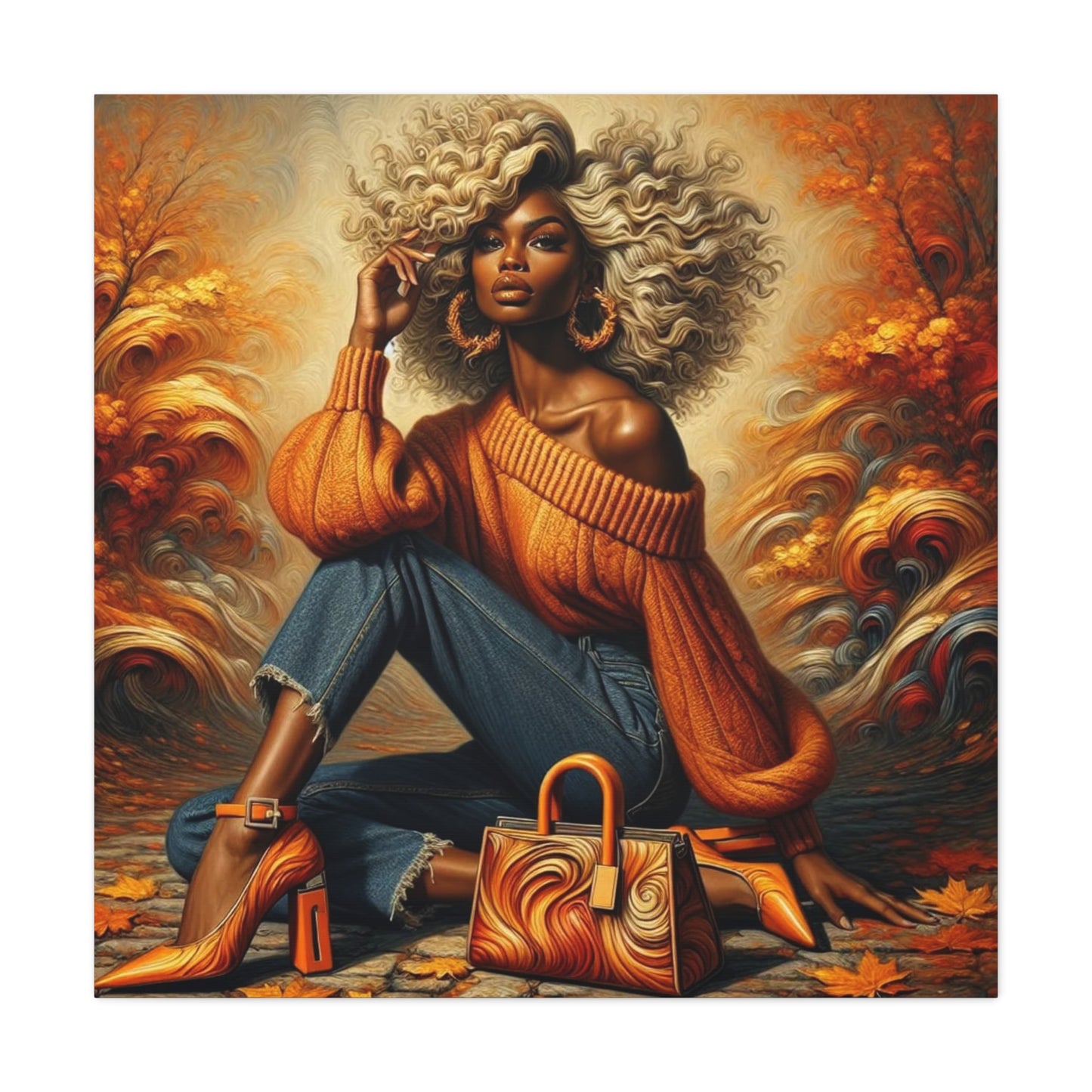 Beautiful Black Woman Canvas Art