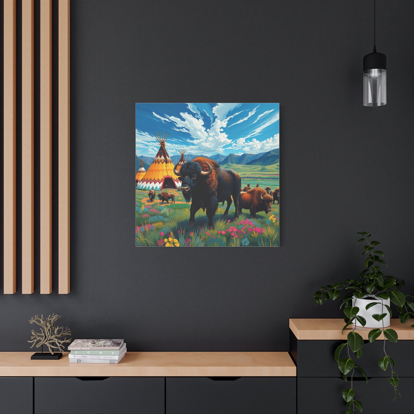 Canvas Print -Vibrant Buffalo Wall Art