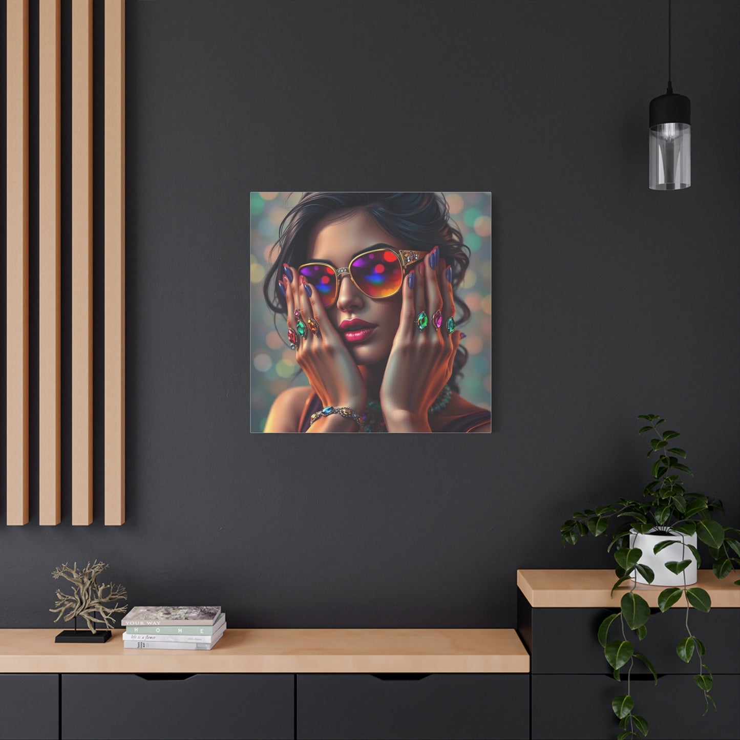 Lady in Jewels Abstract Art