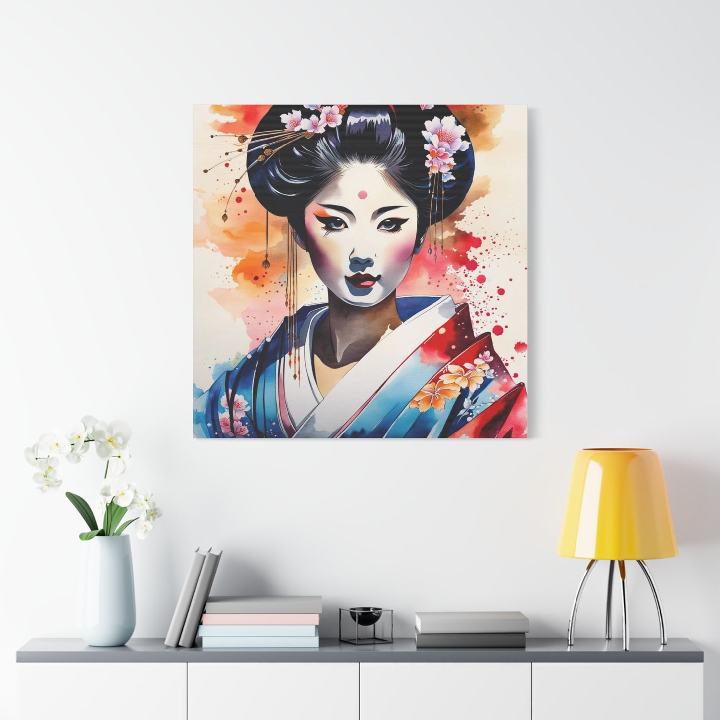 Geisha Asian Abstract Art