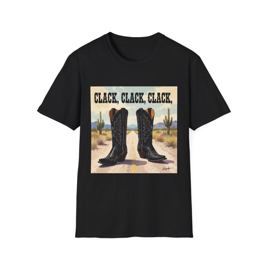 Clack Clack Clack Western Boho, Unisex T-Shirt,