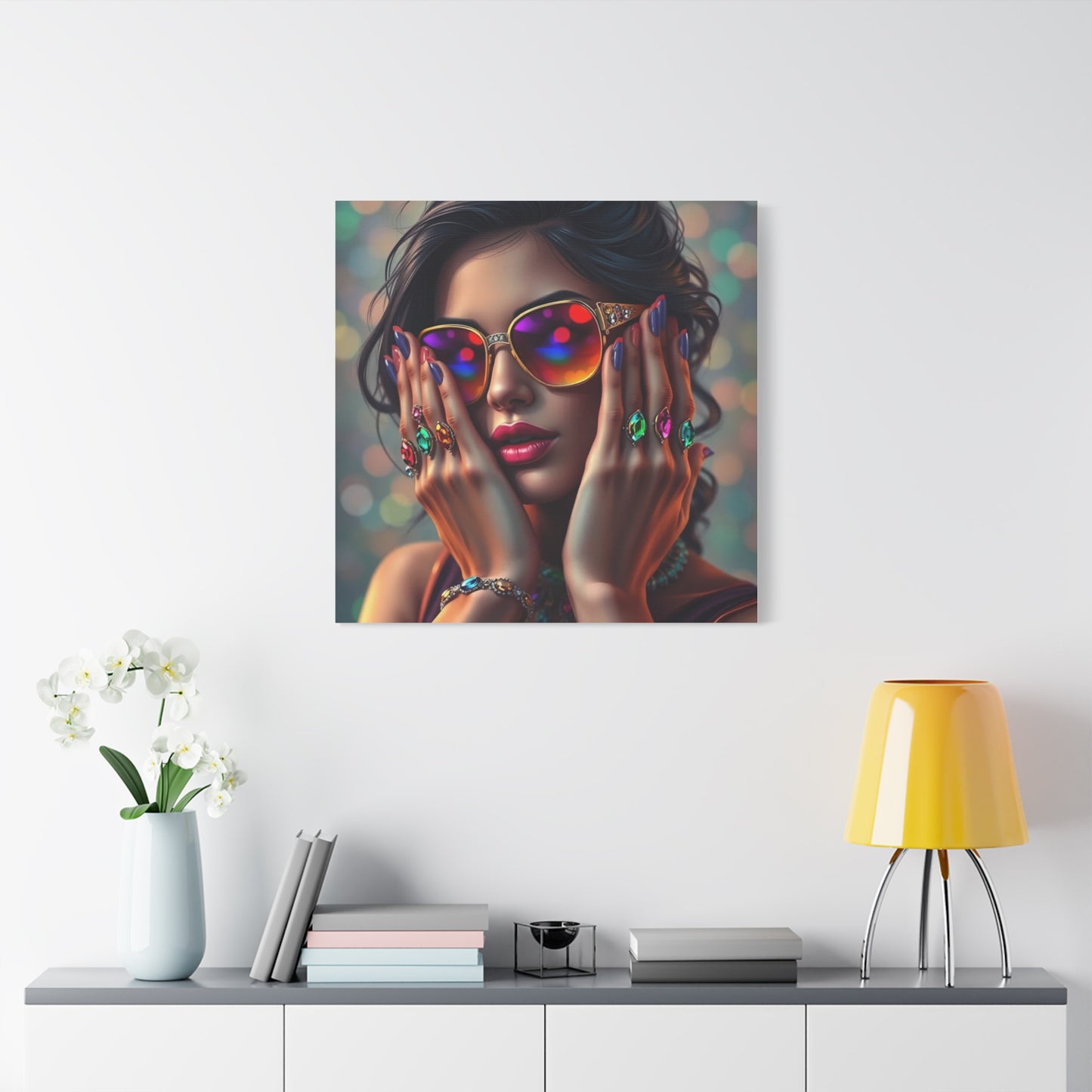Lady in Jewels Abstract Art