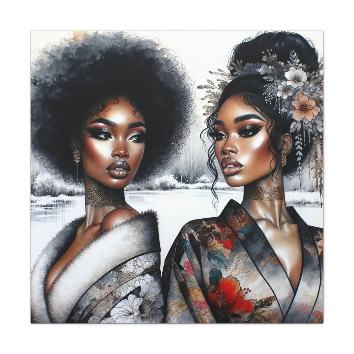 Beautiful Black Woman Canvas Art