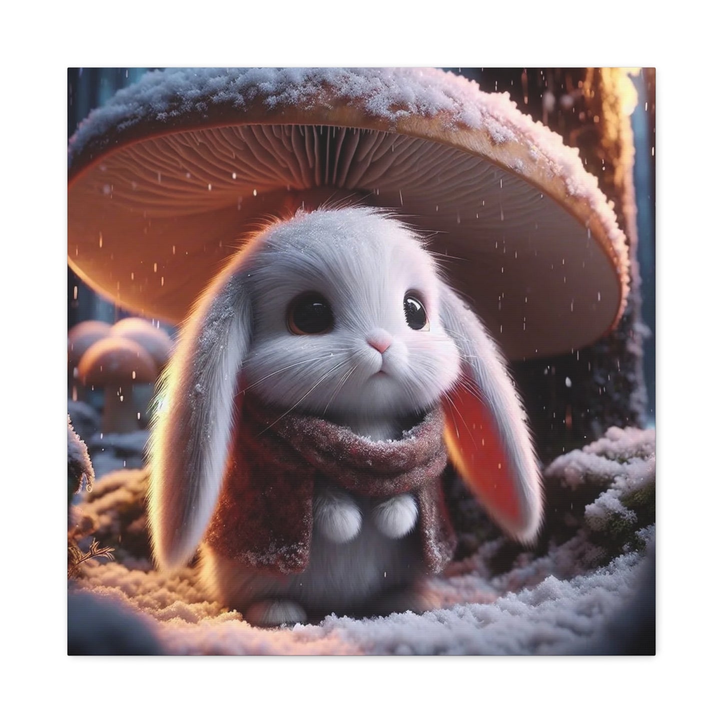 Baby Bunny in the Snow Art
