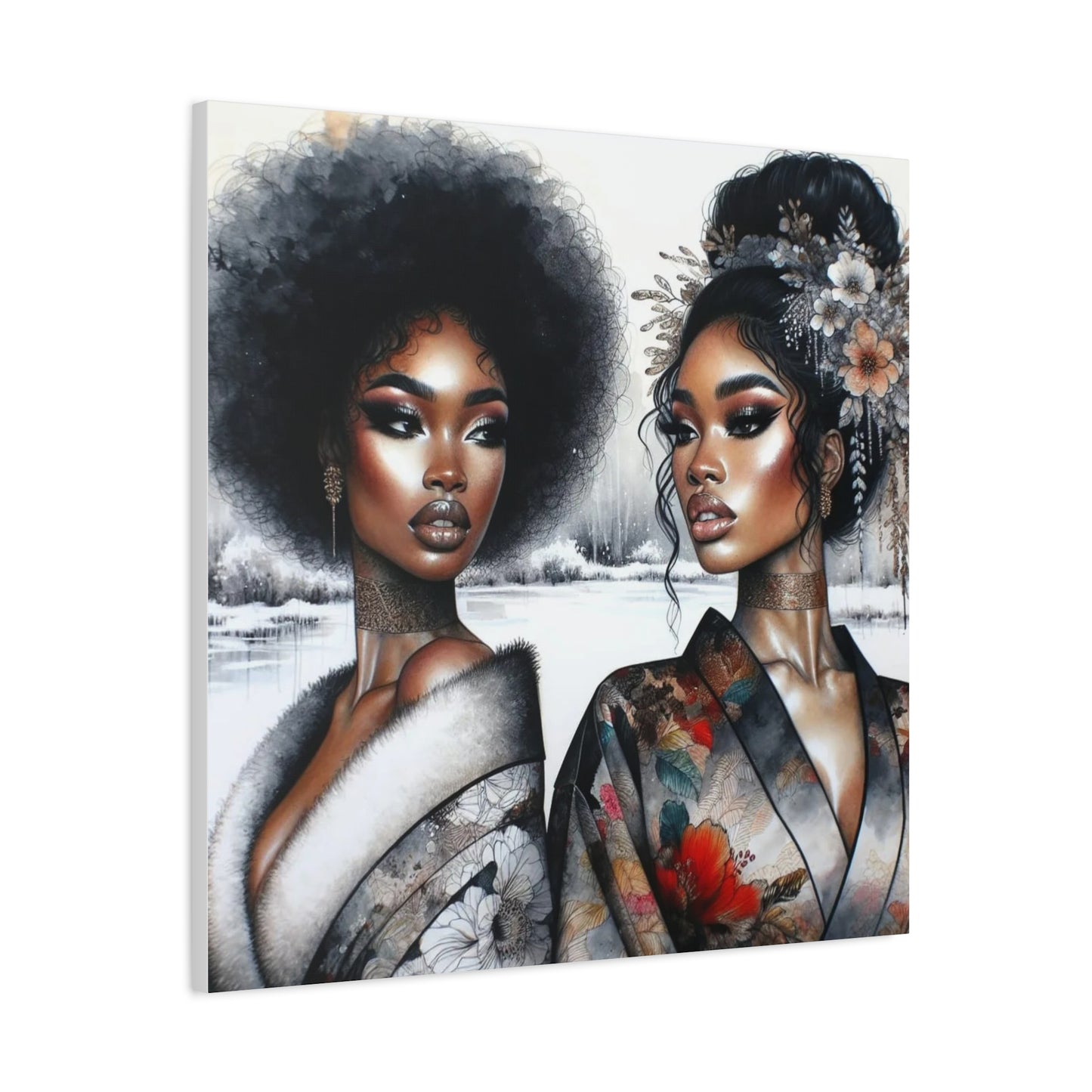Beautiful Black Woman Canvas Art