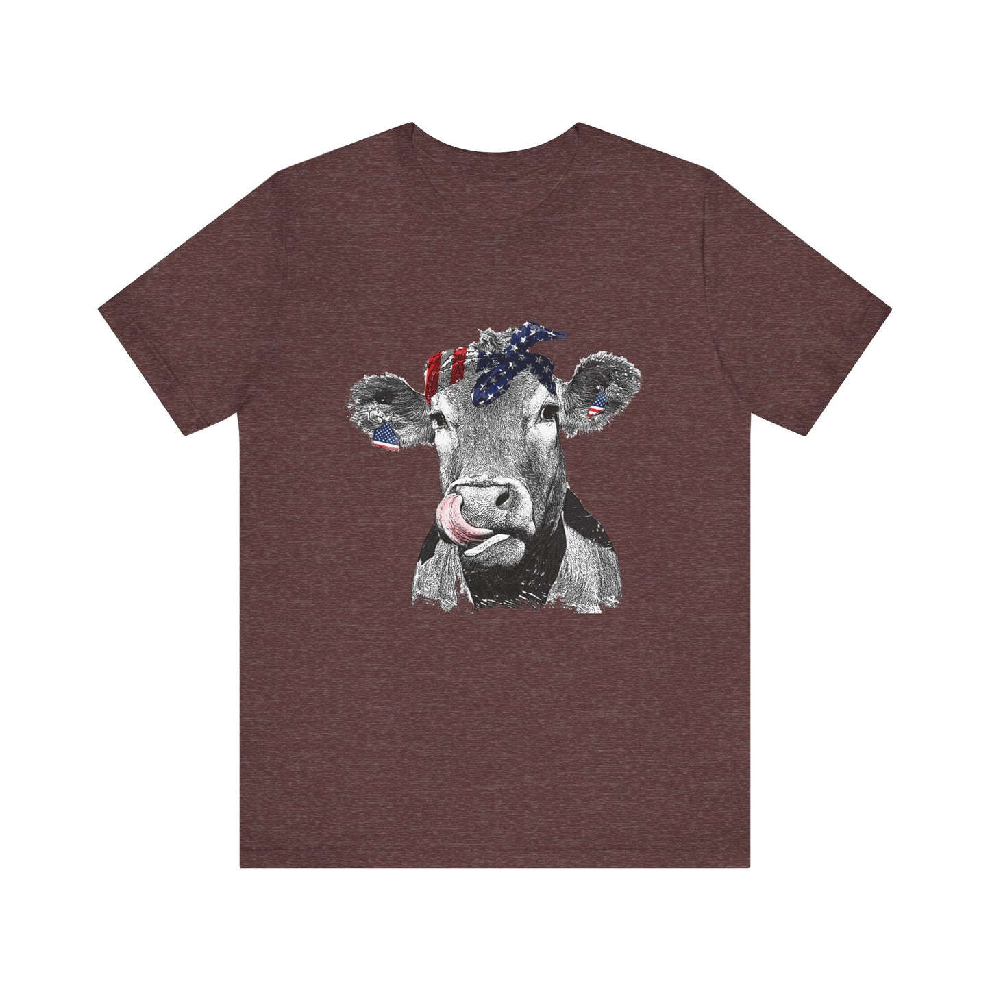 Cow with Flag Bandanna T-Shirt