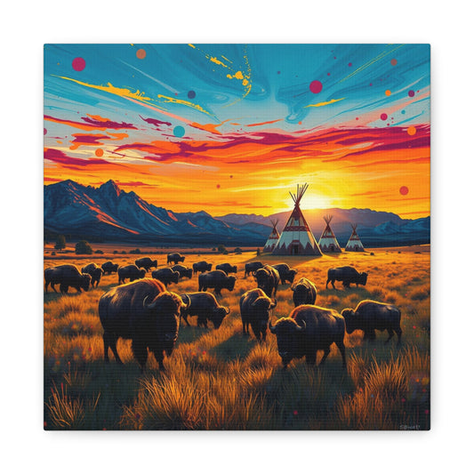 Canvas Print -Where the Buffalo Roam Wall Art
