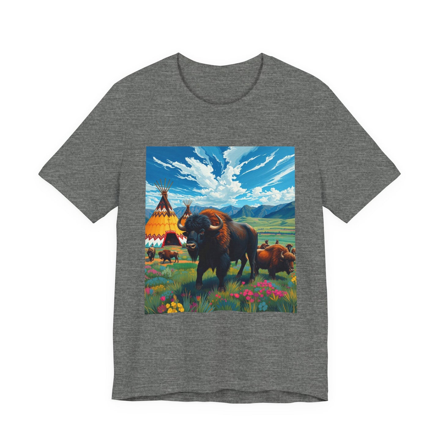 Southwest Abstract Buffalo Tee Shirt