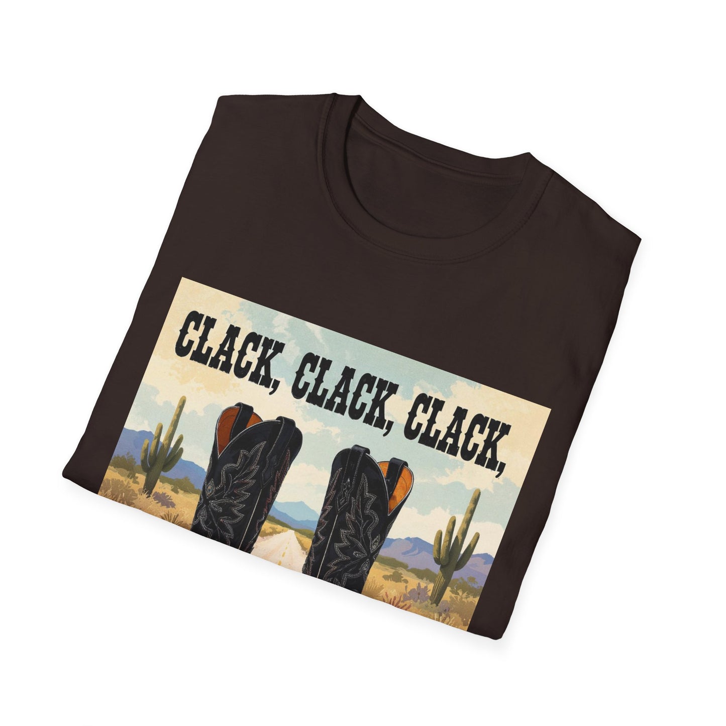 Clack Clack Clack Western Boho, Unisex T-Shirt,