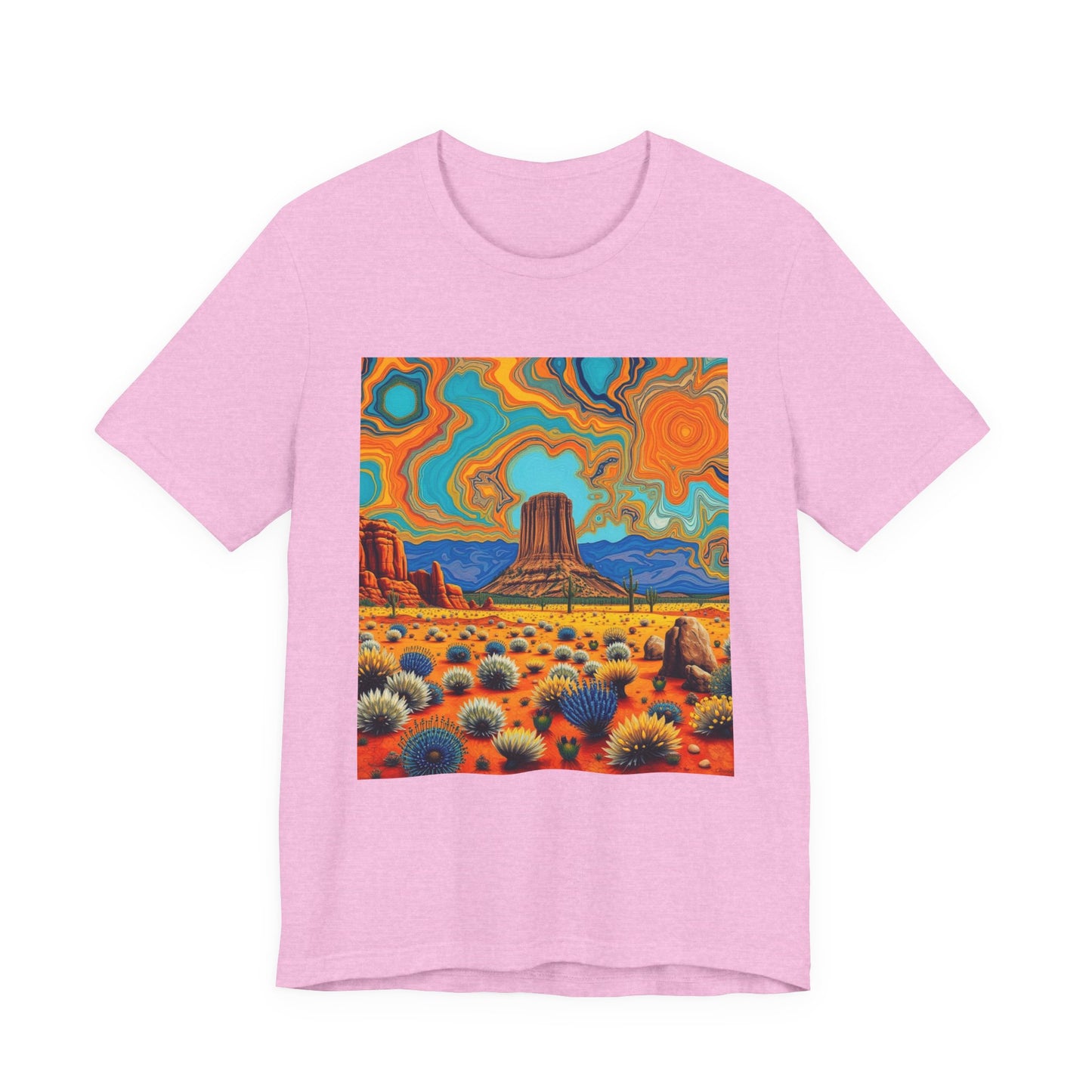Southwest abstract Devils Tower Tee Shirt