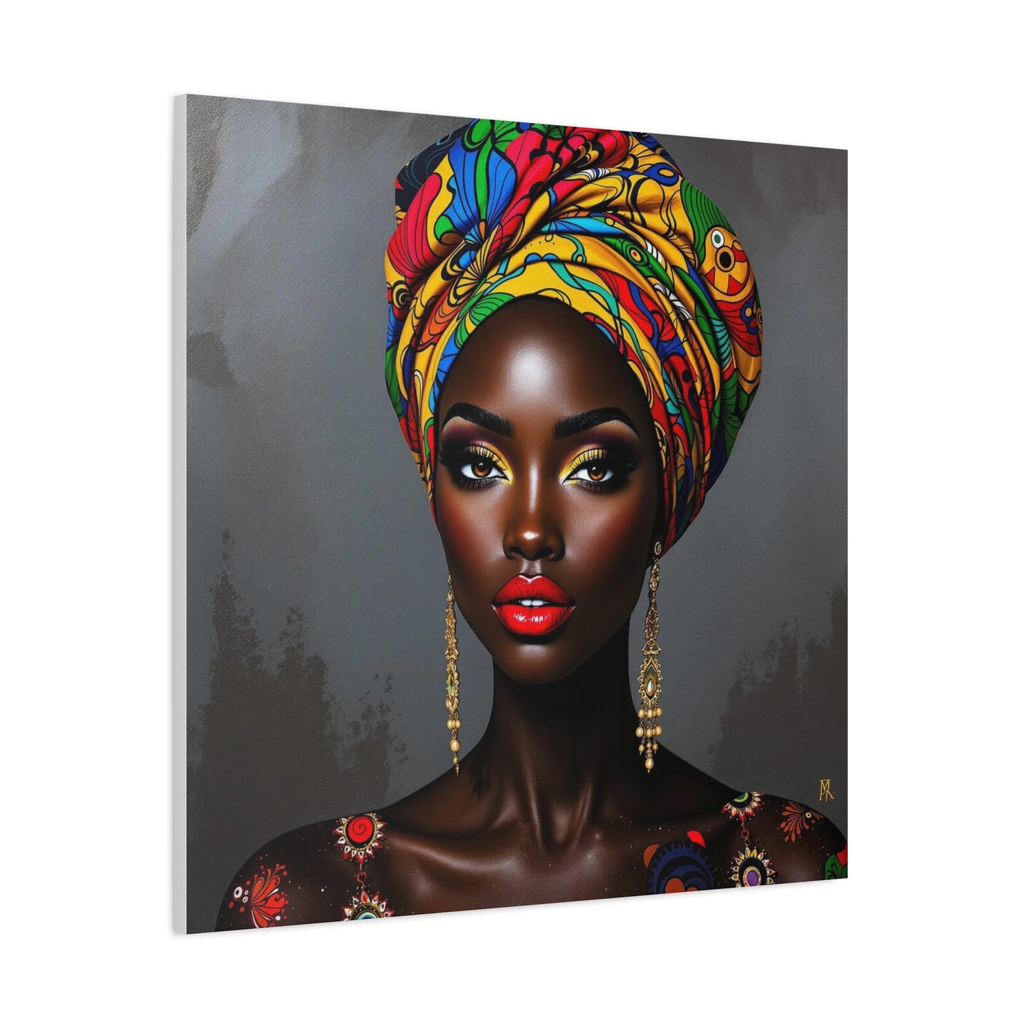 Beautiful Woman African Abstract Art