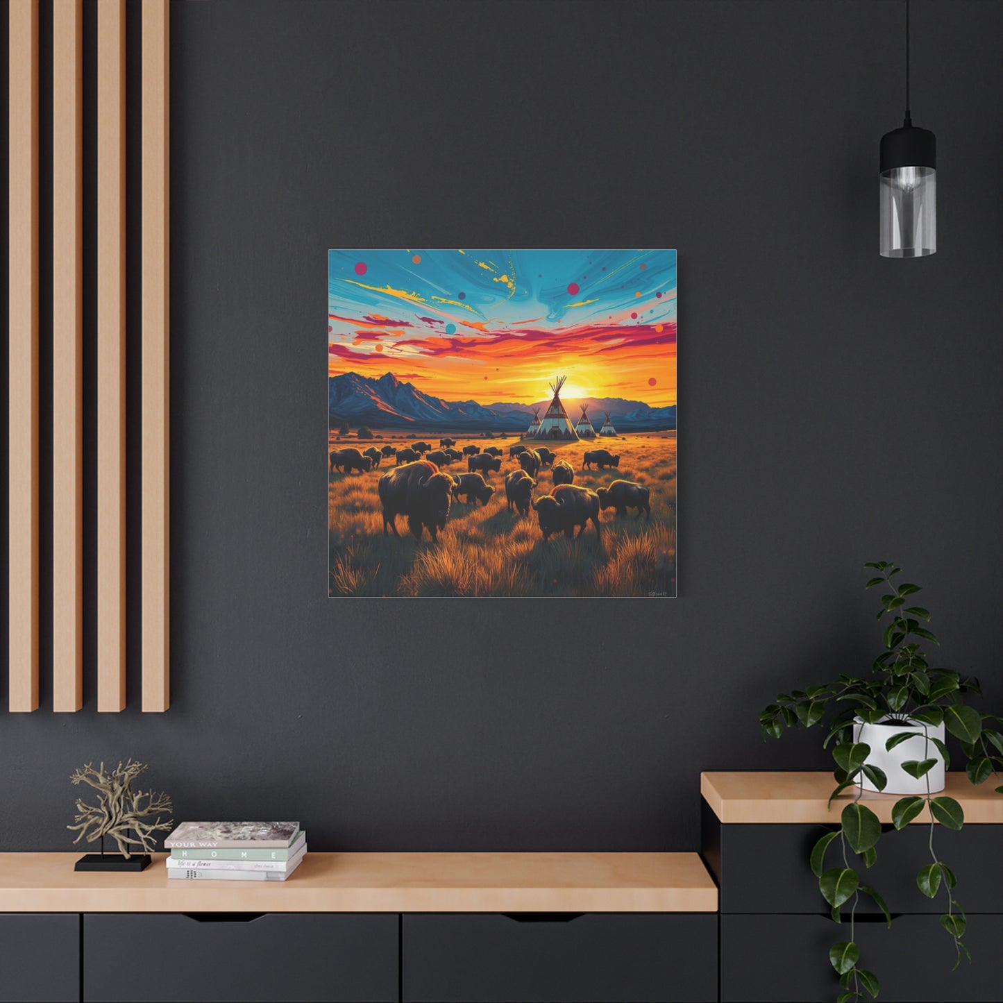 Canvas Print -Where the Buffalo Roam Wall Art