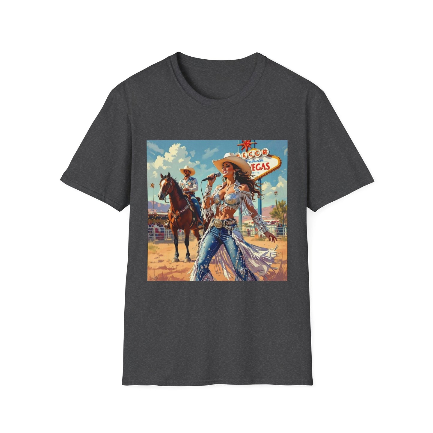 Bringing Country Heat to Las Vegas Rodeo Western Boho, Unisex T-Shirt,