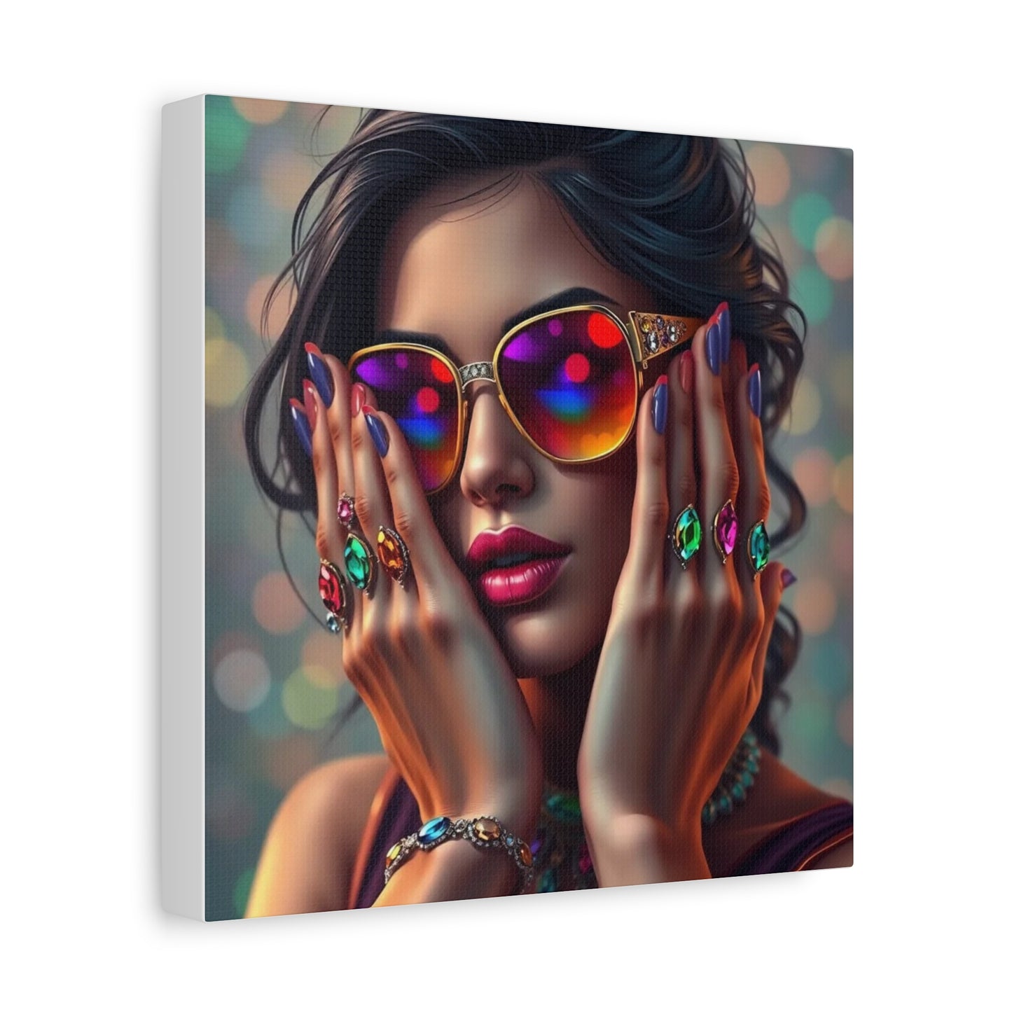Lady in Jewels Abstract Art
