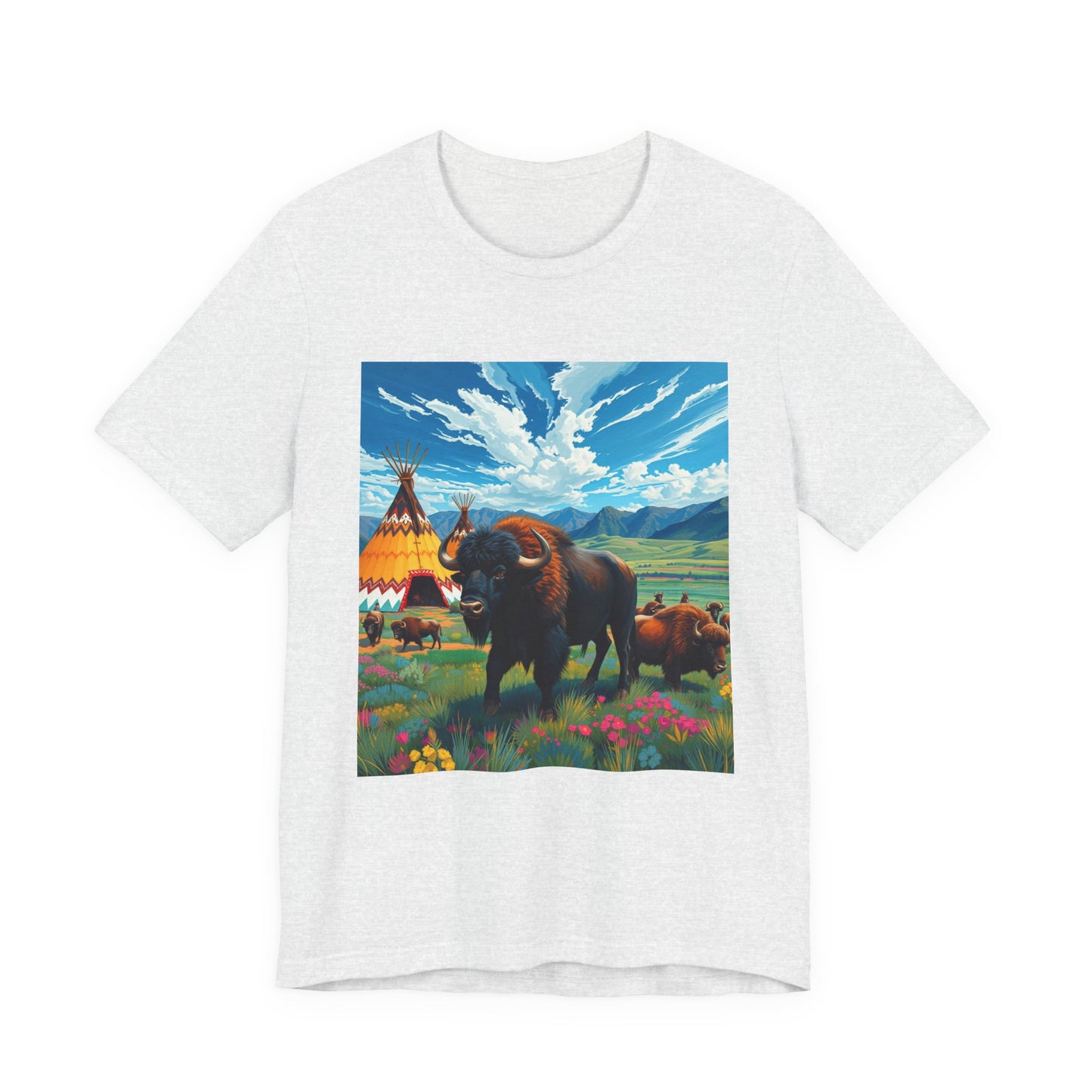 Southwest Abstract Buffalo Tee Shirt