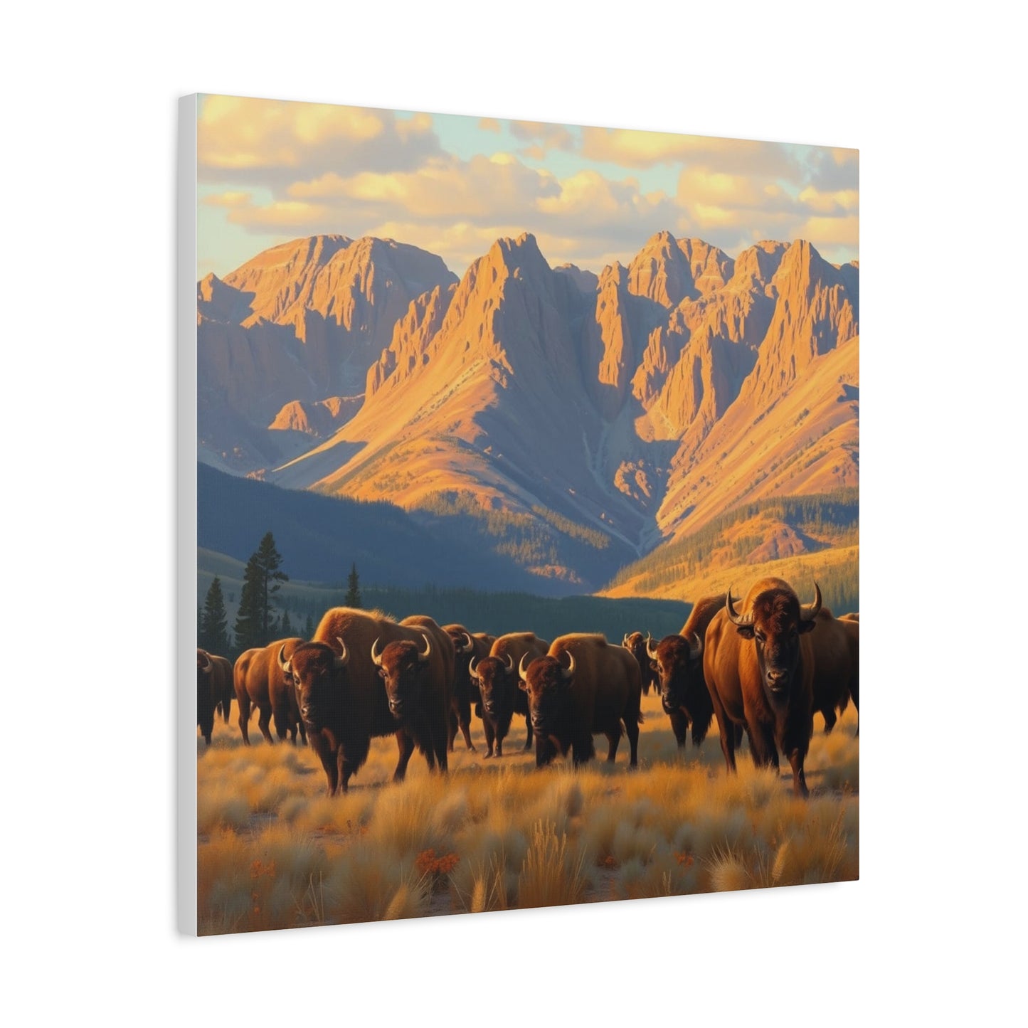 Canvas Print -Buffalo at the Black Hills Wall Art