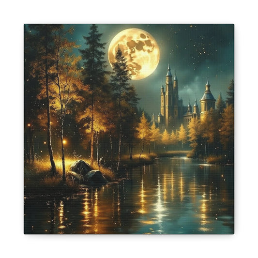 Canvas Print - Moon Over the Castle Wall Art