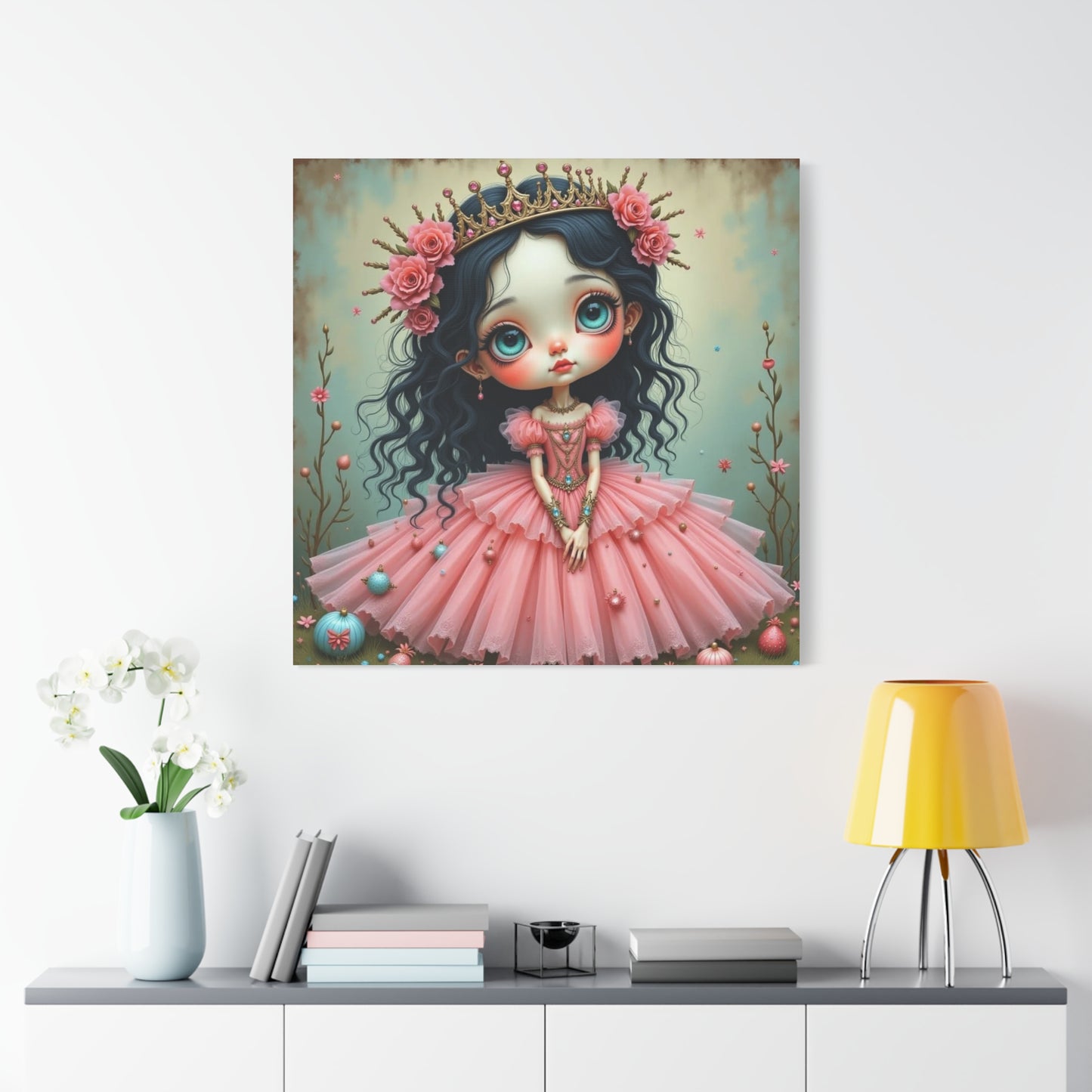 Girl in a Pink Dress Art