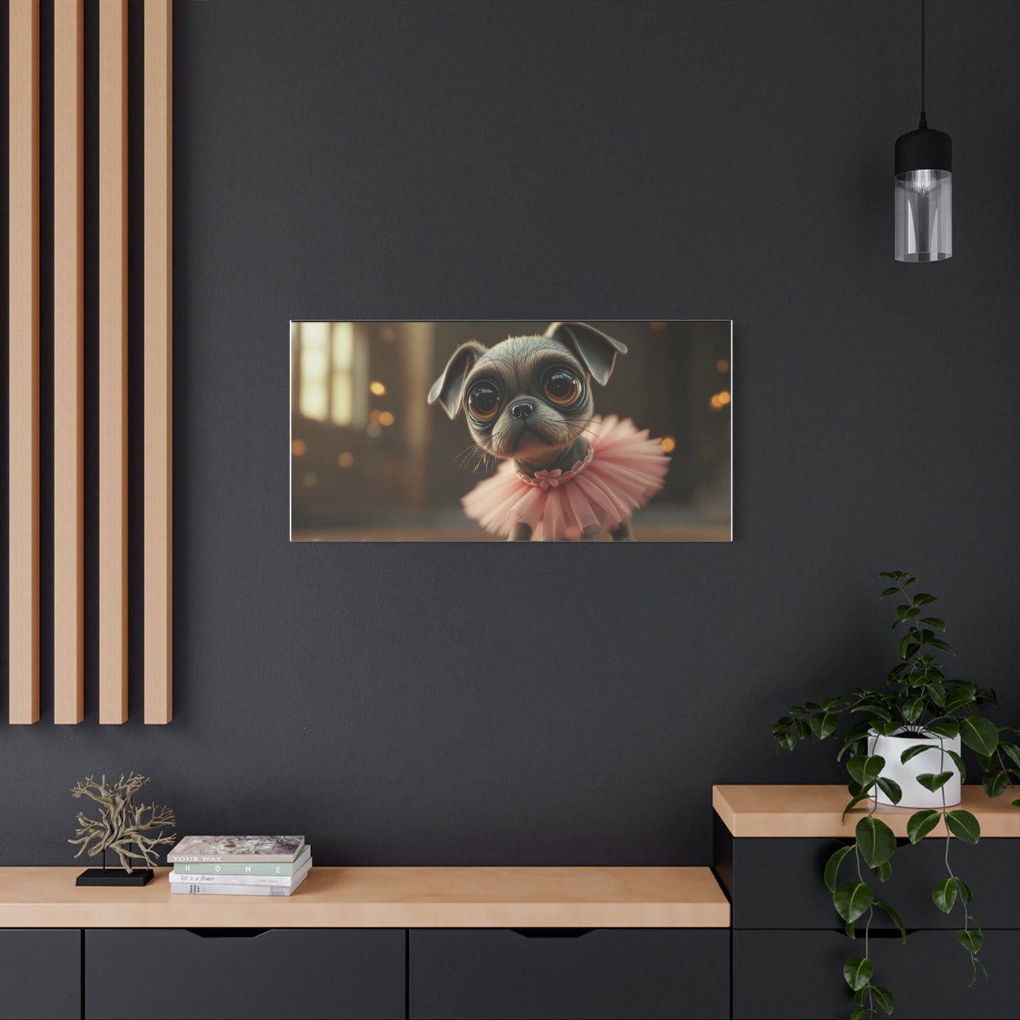 Cute Dog in Pink Tutu Art