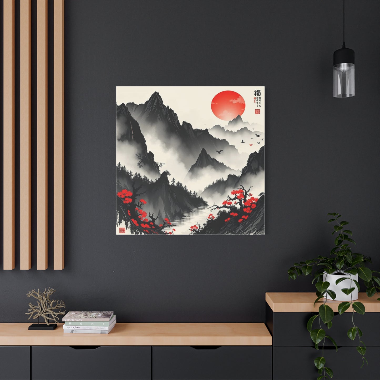 Fog on the Mountains Asian Abstract Art