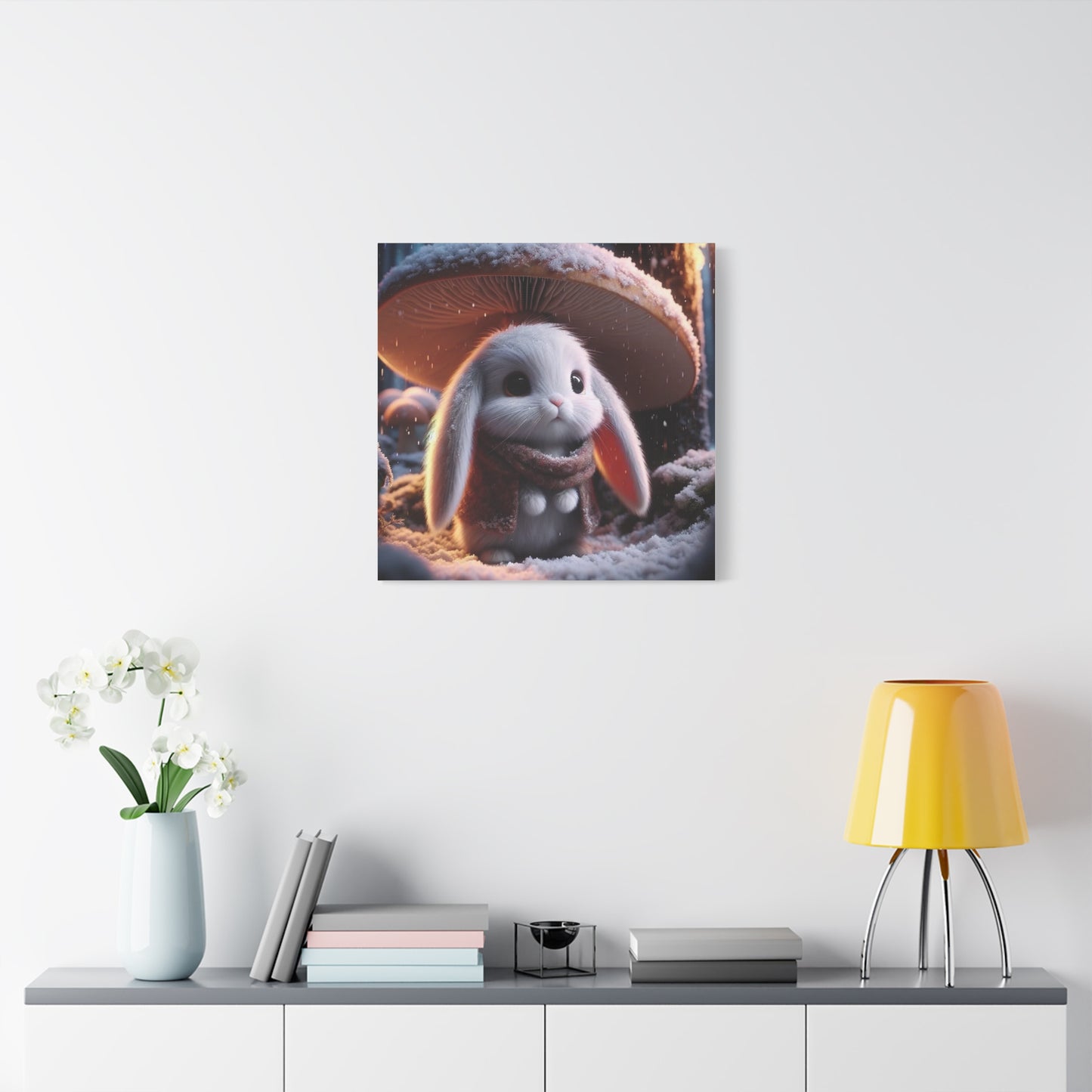 Baby Bunny in the Snow Art