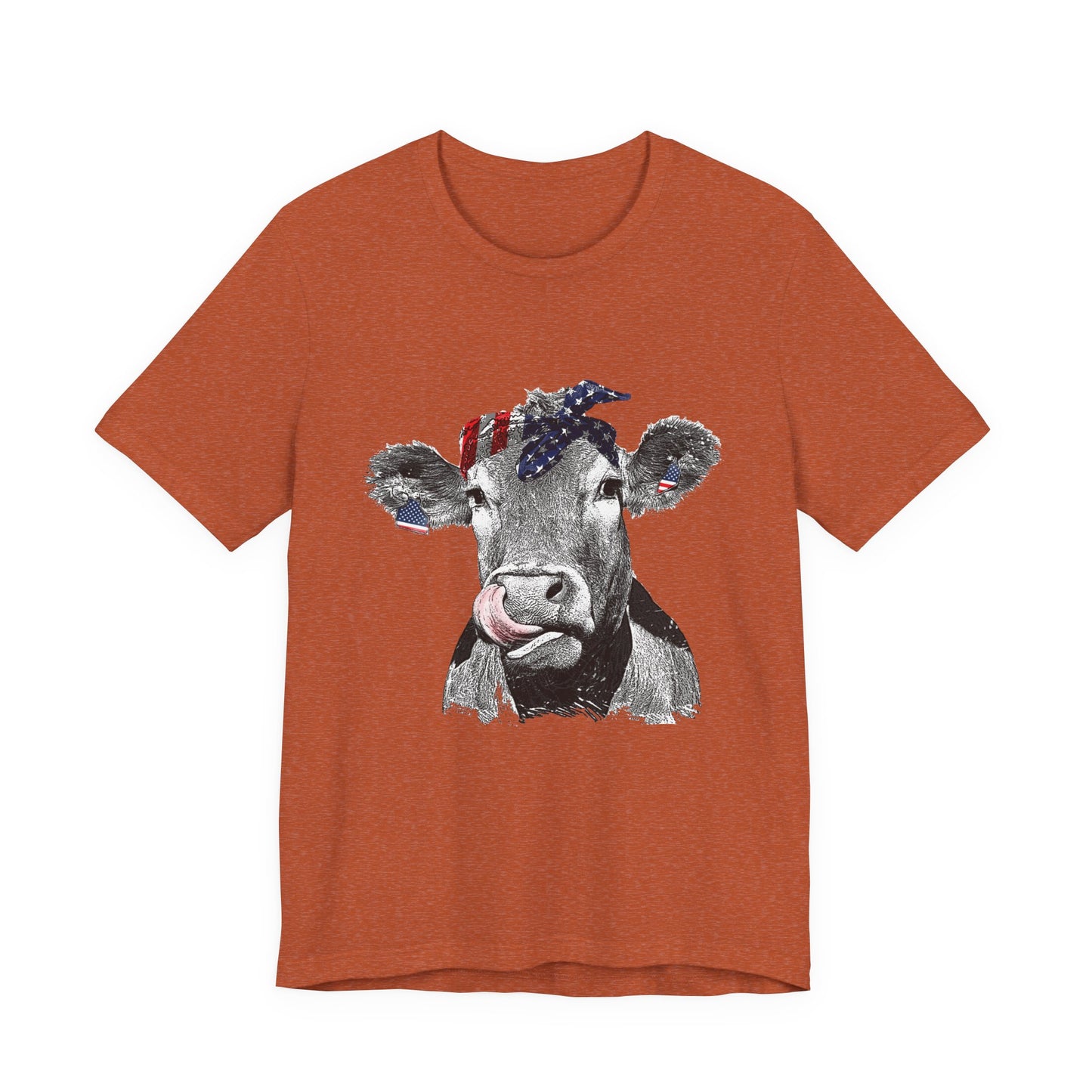 Cow with Flag Bandanna T-Shirt