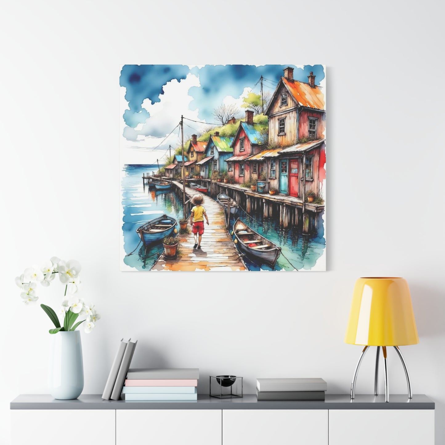 Child Going Home Abstract Art