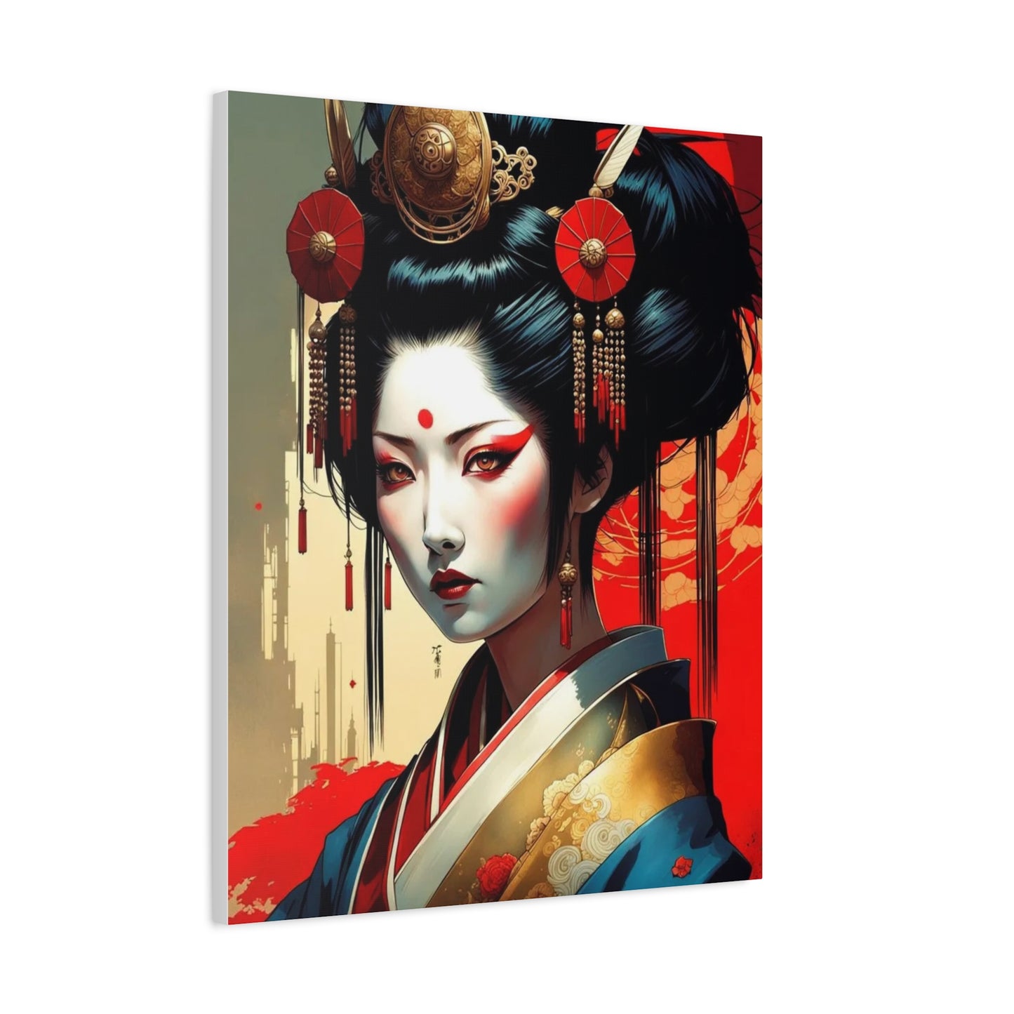 Geisha Asian Abstract Art