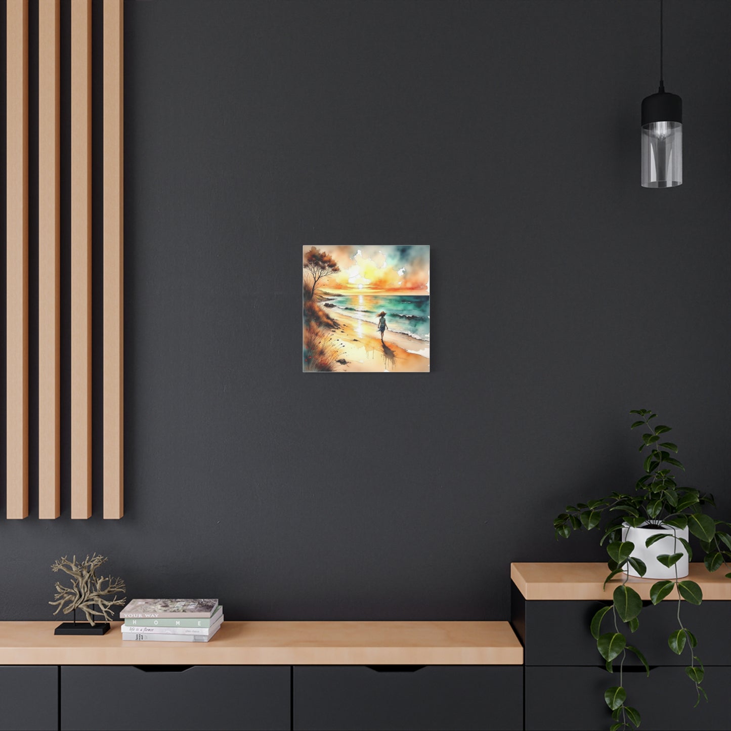 Girl on the Beach Abstract Art