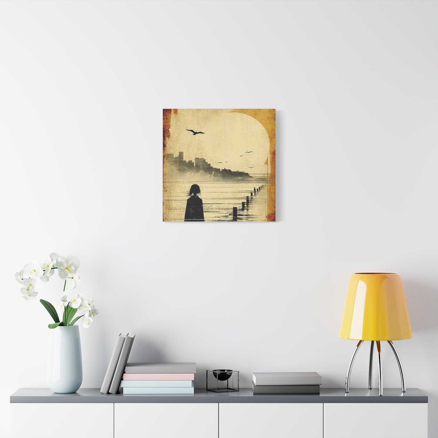 Yellow Water View Abstract Art