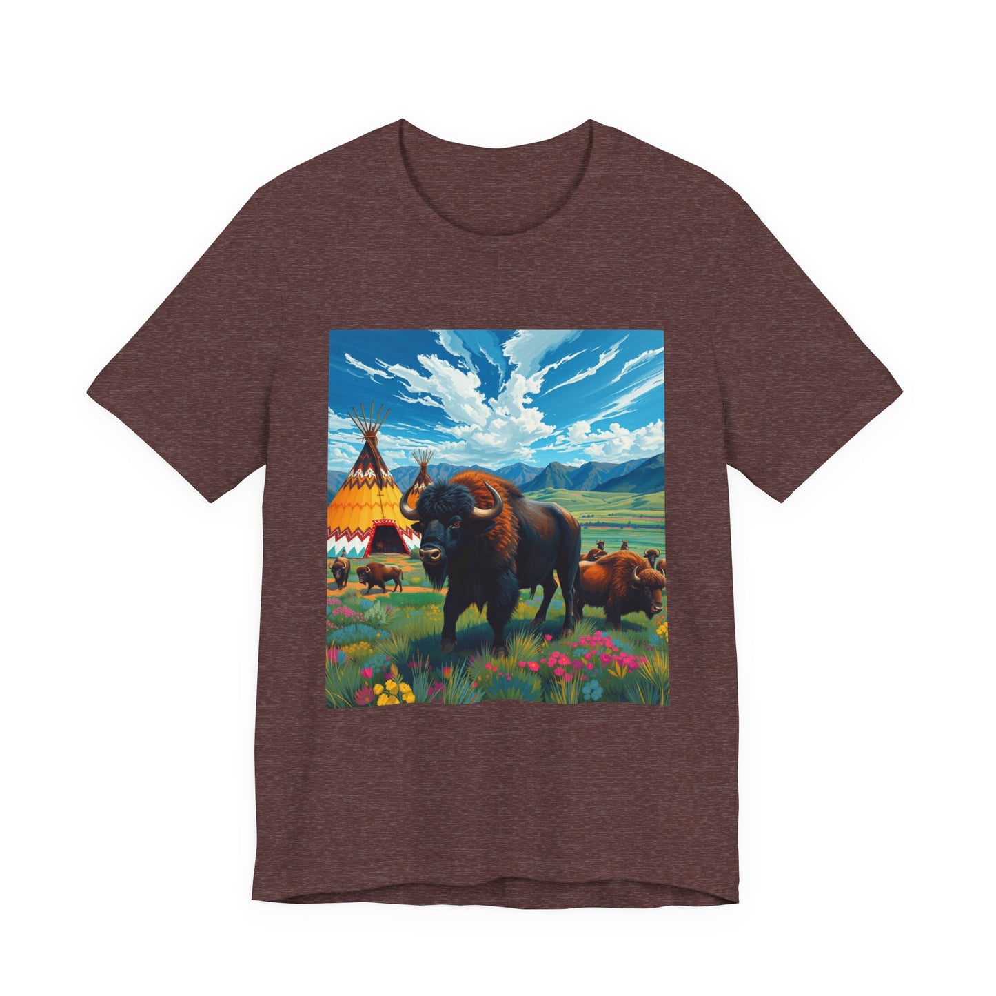 Southwest Abstract Buffalo Tee Shirt