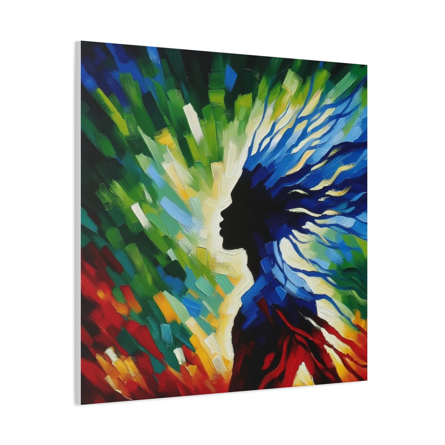 Abstract Man Black Canvas Art