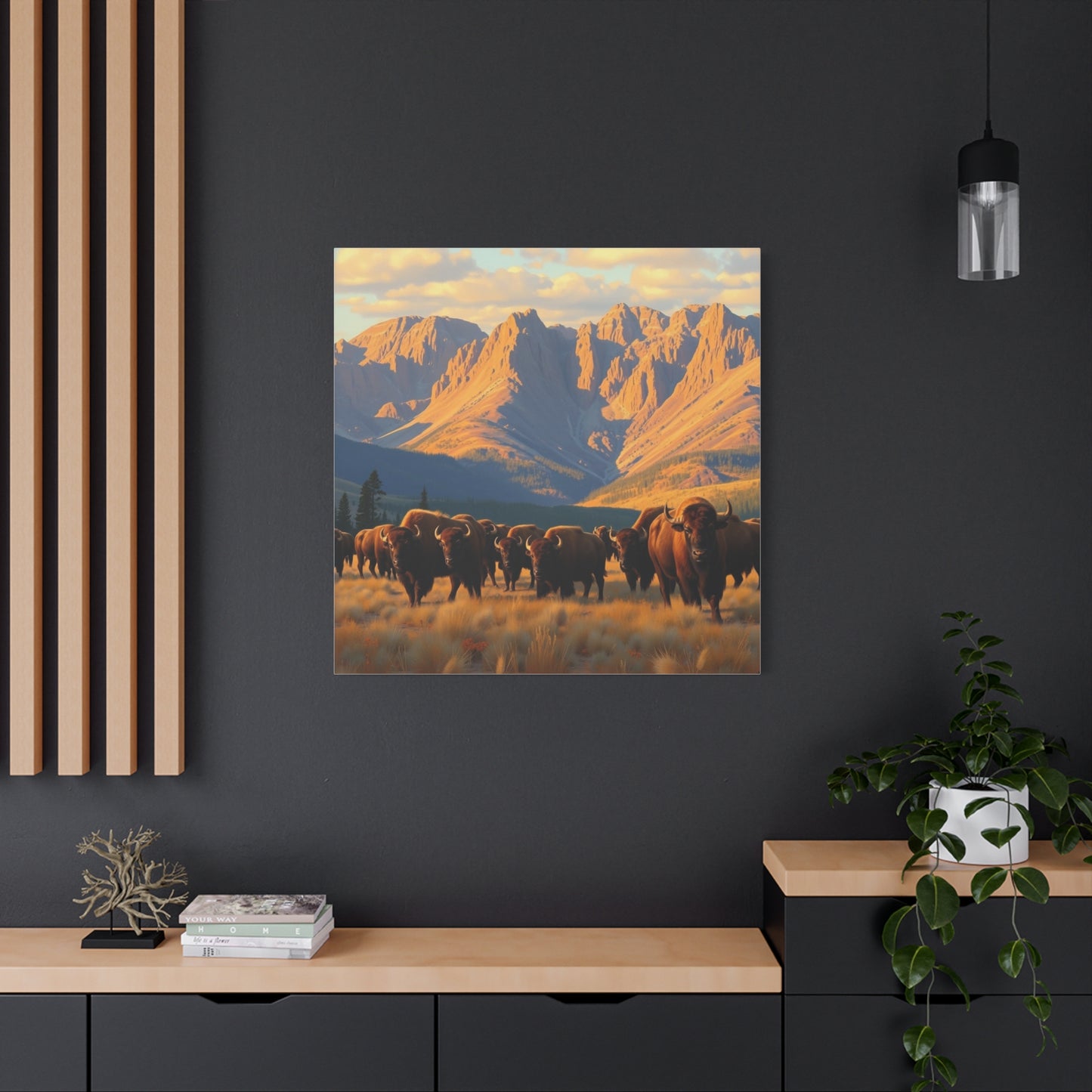 Canvas Print -Buffalo at the Black Hills Wall Art