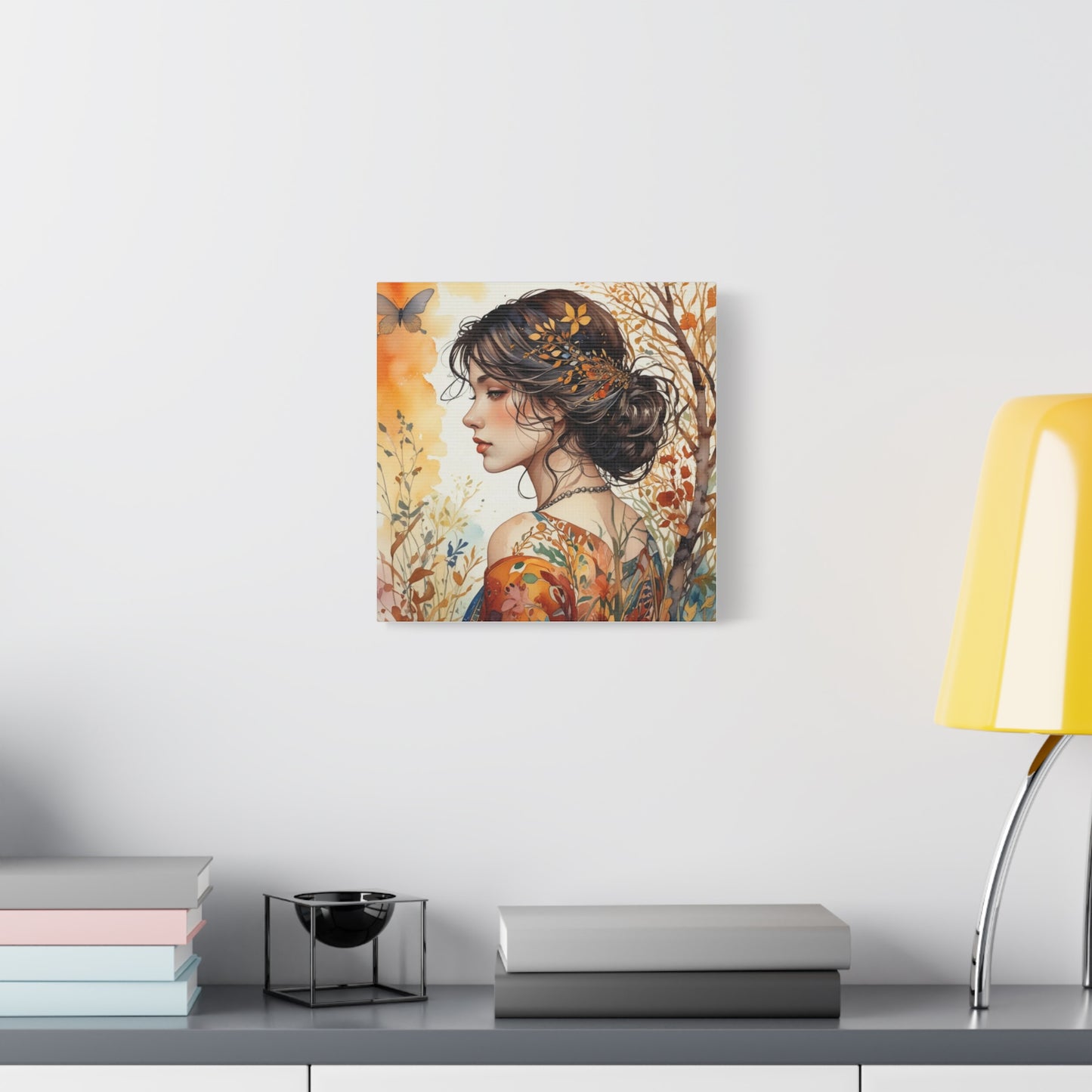 Girl with Leaves in Her Hair Abstract Art