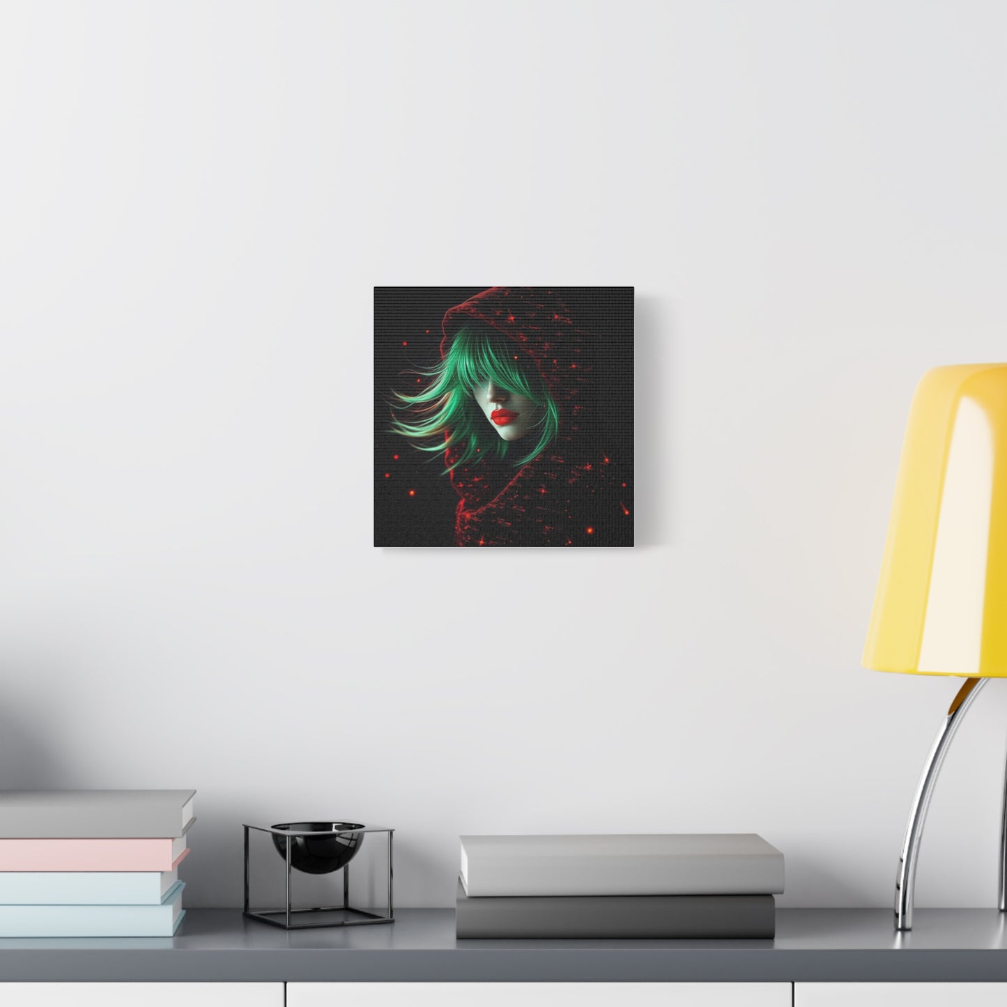 Green Haired Lady Abstract Art