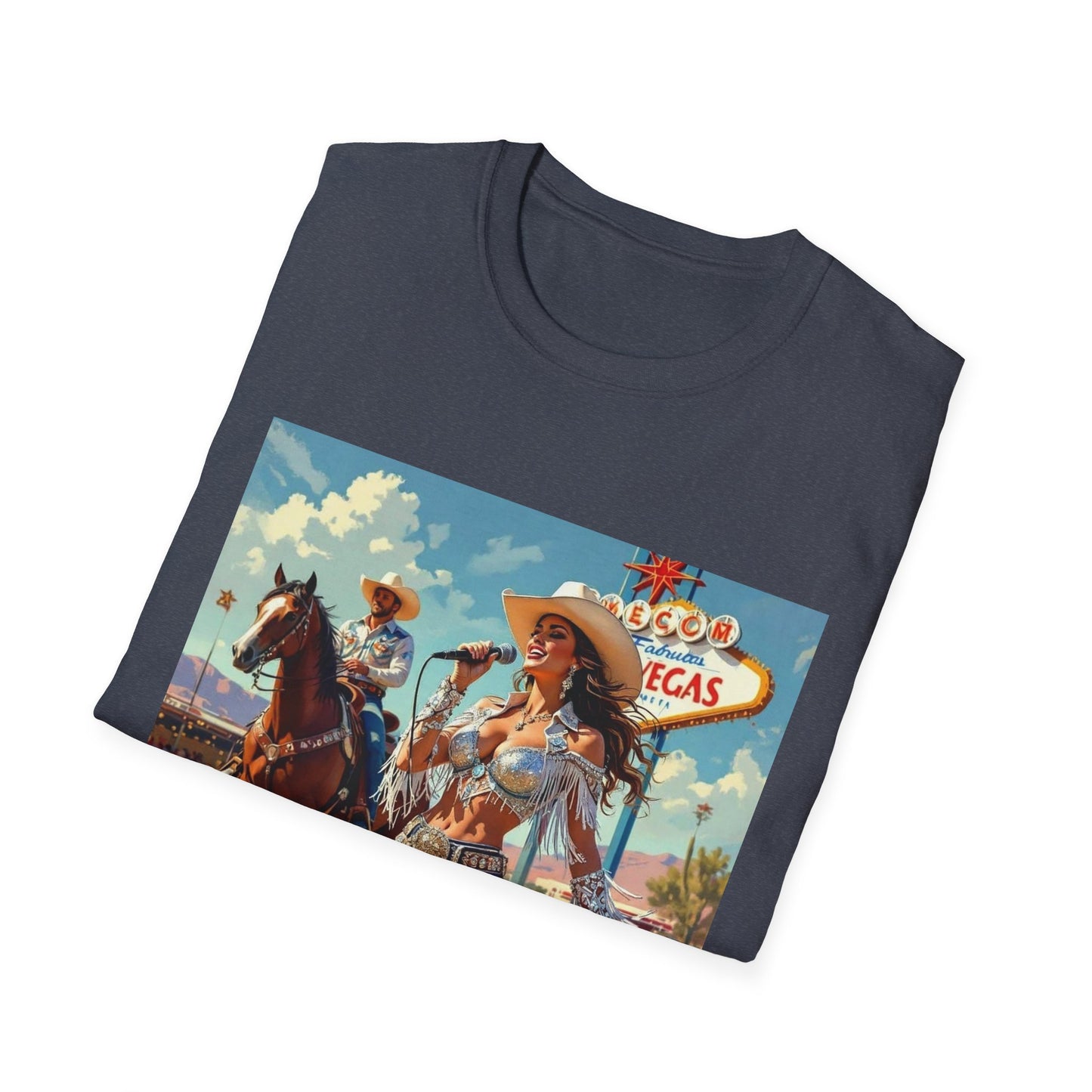 Bringing Country Heat to Las Vegas Rodeo Western Boho, Unisex T-Shirt,