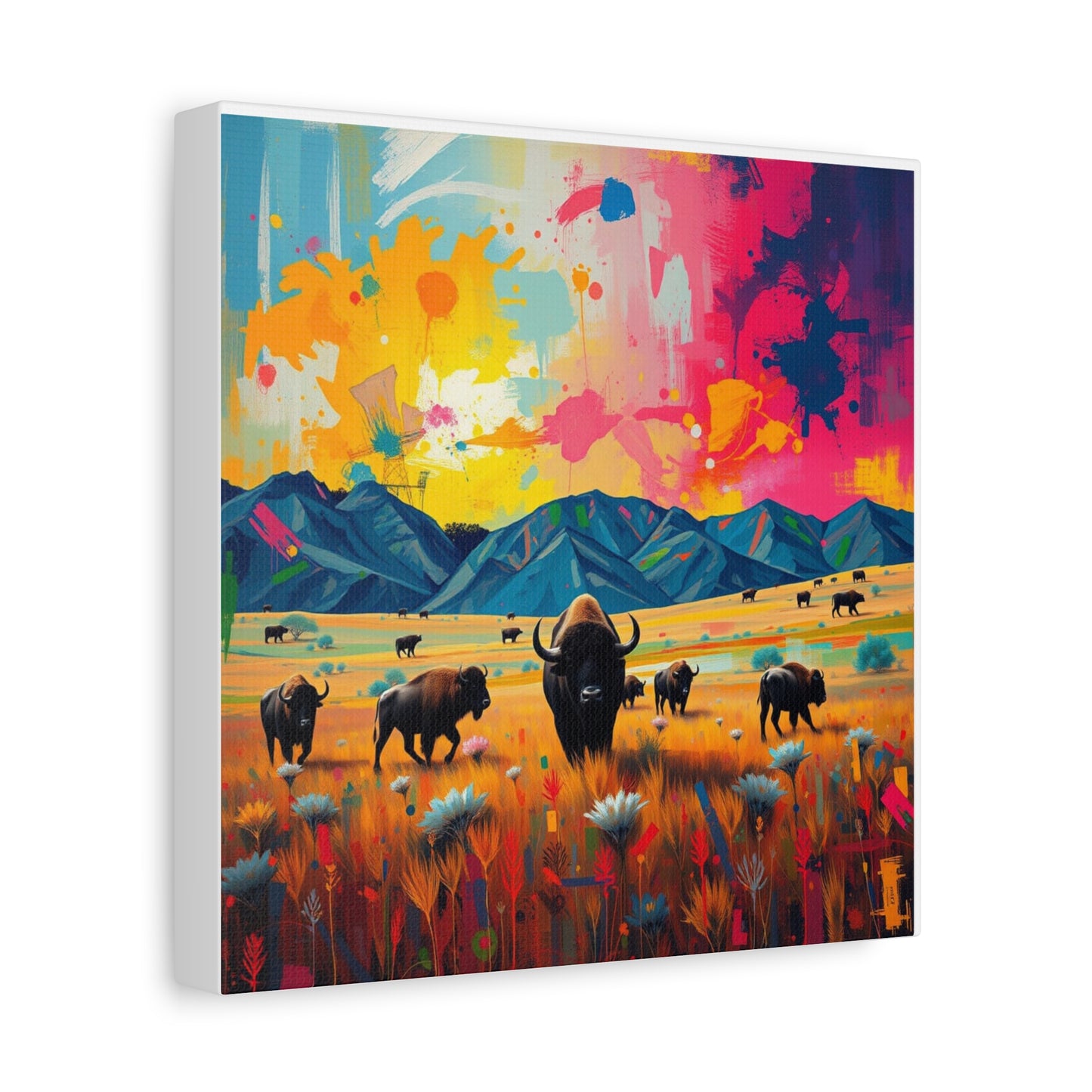 Canvas Print -Abstract Buffalo Wall Art