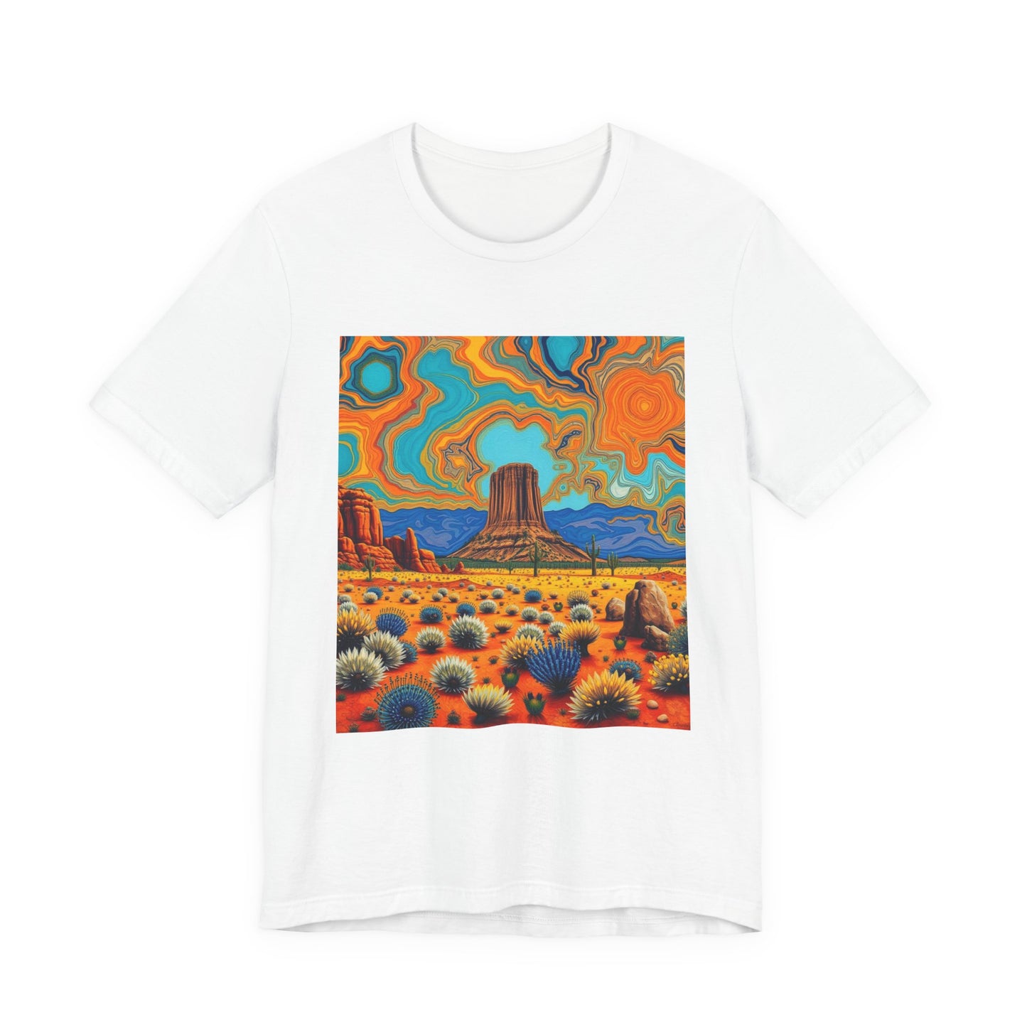 Southwest abstract Devils Tower Tee Shirt